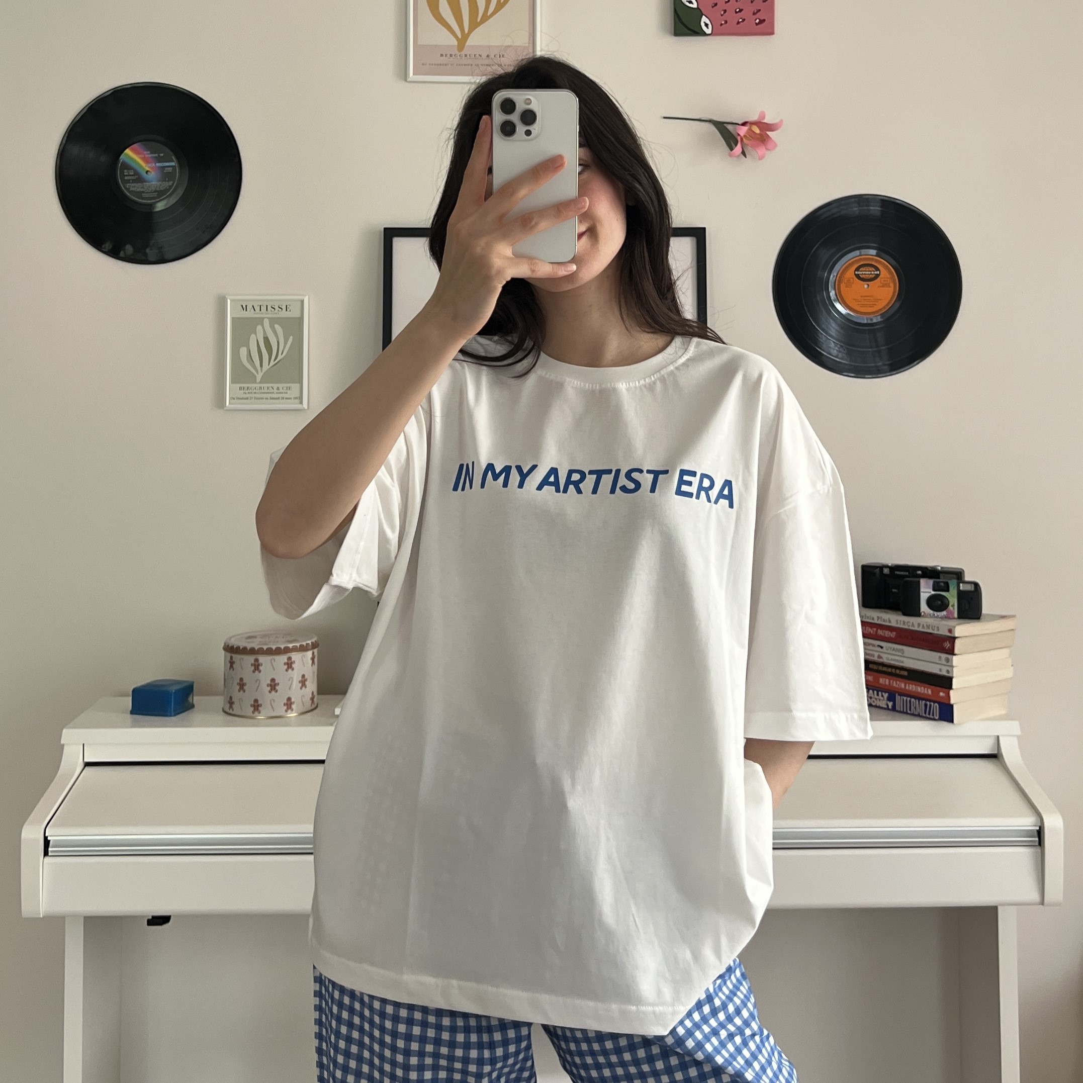 100% Cotton Crew Neck Boxy Fit Unisex Short Sleeve T-Shirt - In My Artist Era