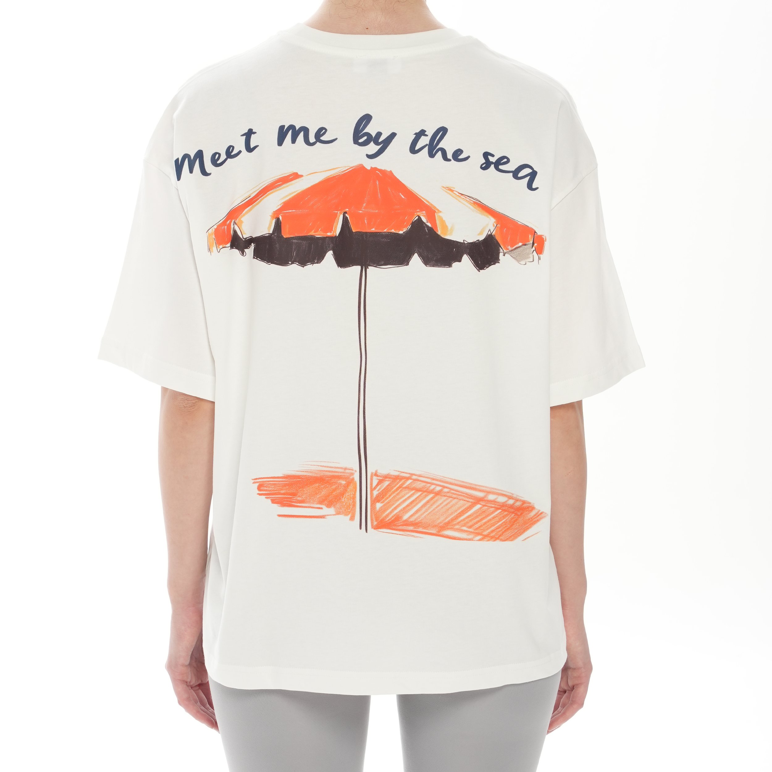 100% Cotton Crew Neck Boxy Fit Unisex Short Sleeve T-Shirt - Meet Me by the Sea