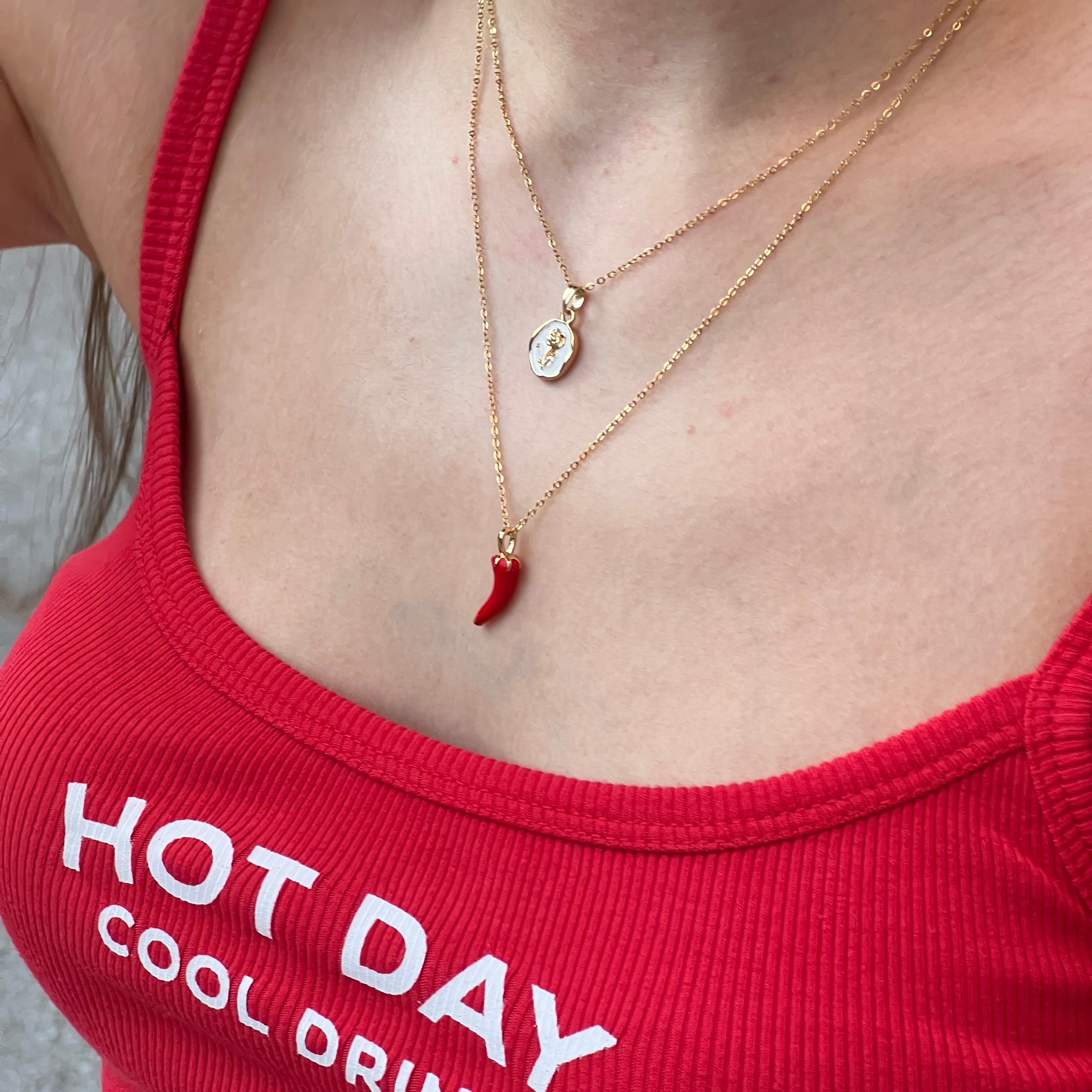 Chili Pepper Stainless Steel Necklace