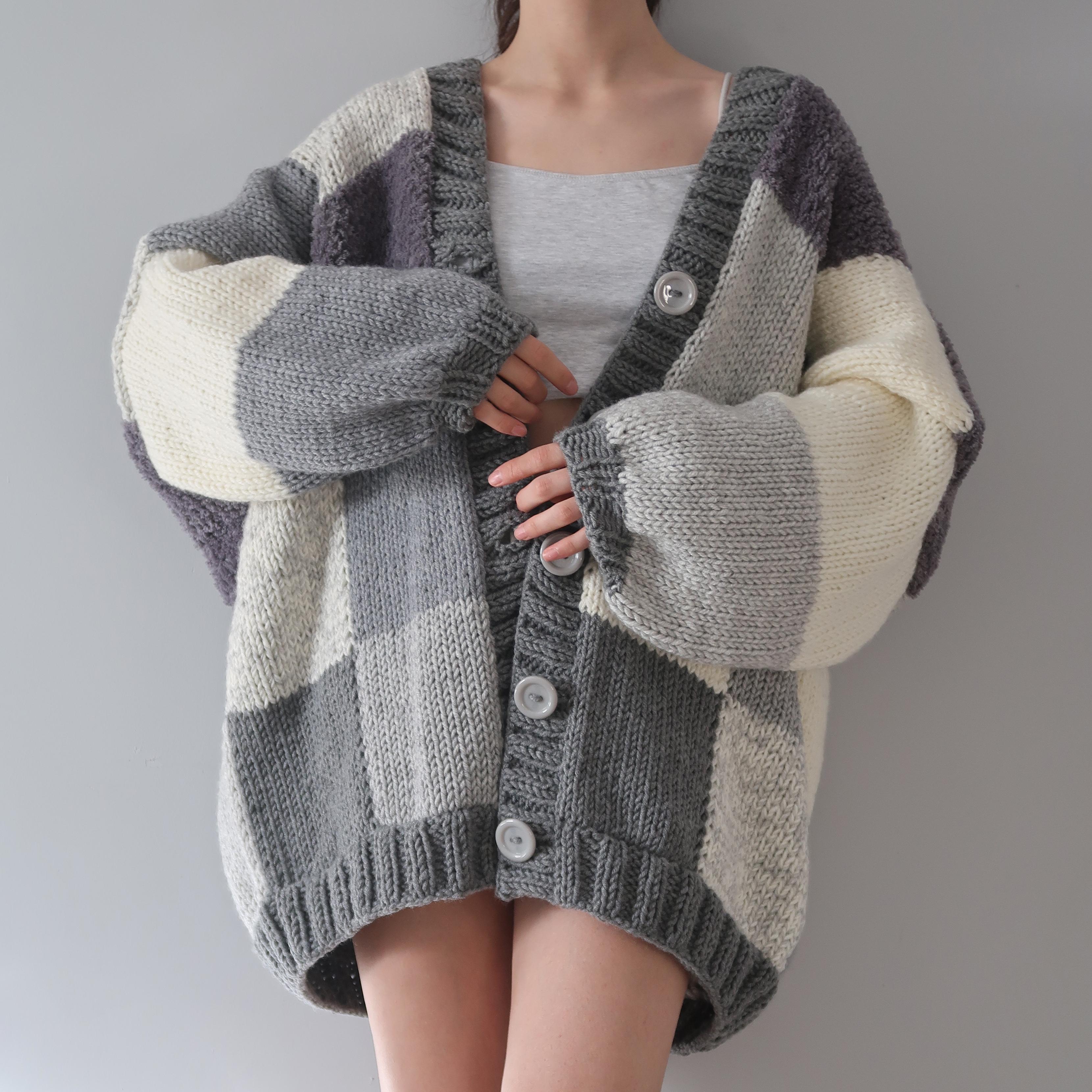 Thinner Hazy Clouds Patchwork Cardigan