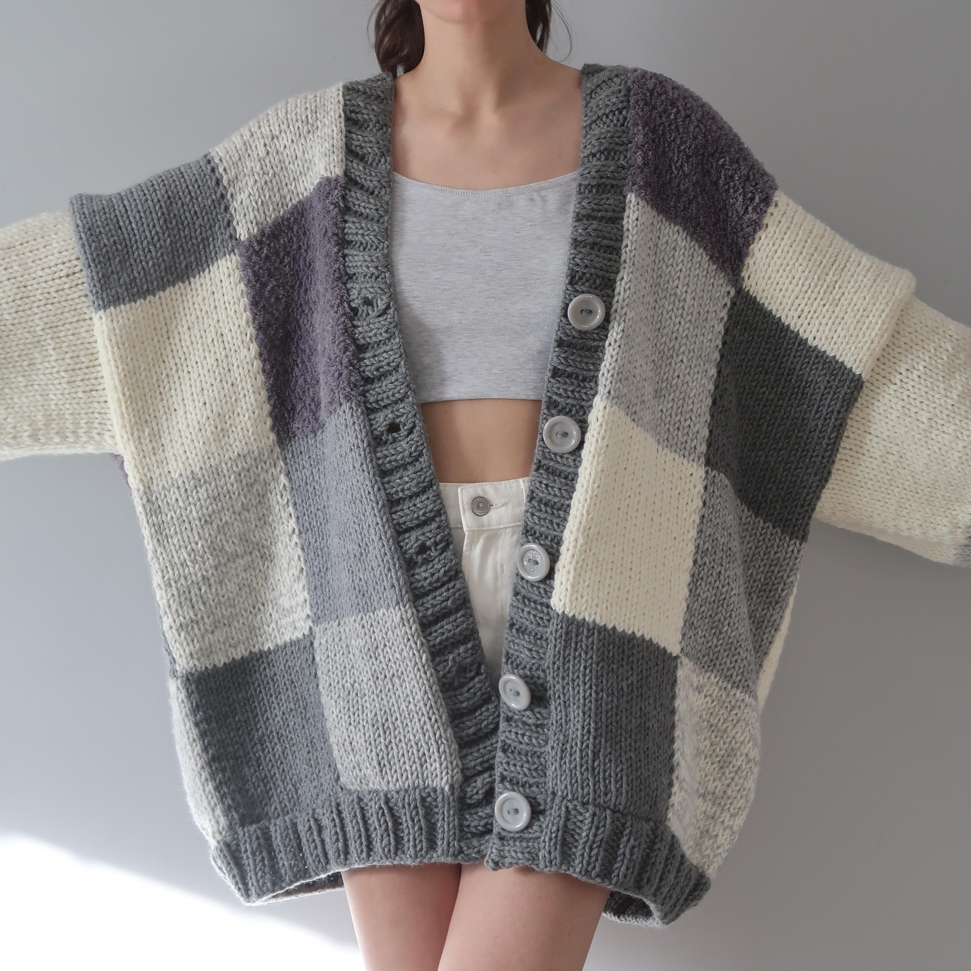 Thinner Hazy Clouds Patchwork Cardigan