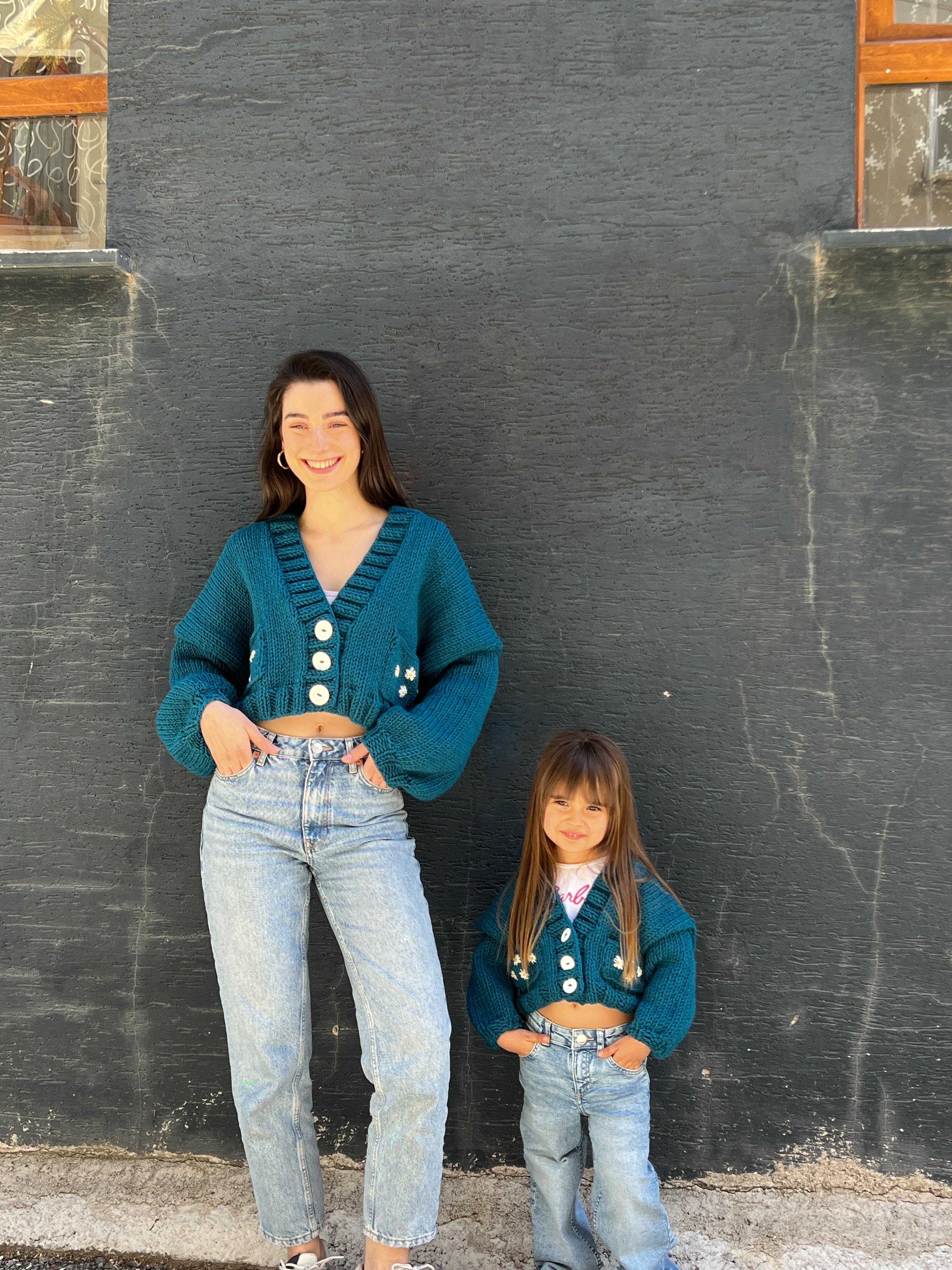 Kids Version - Daisy Pocket Cardigans