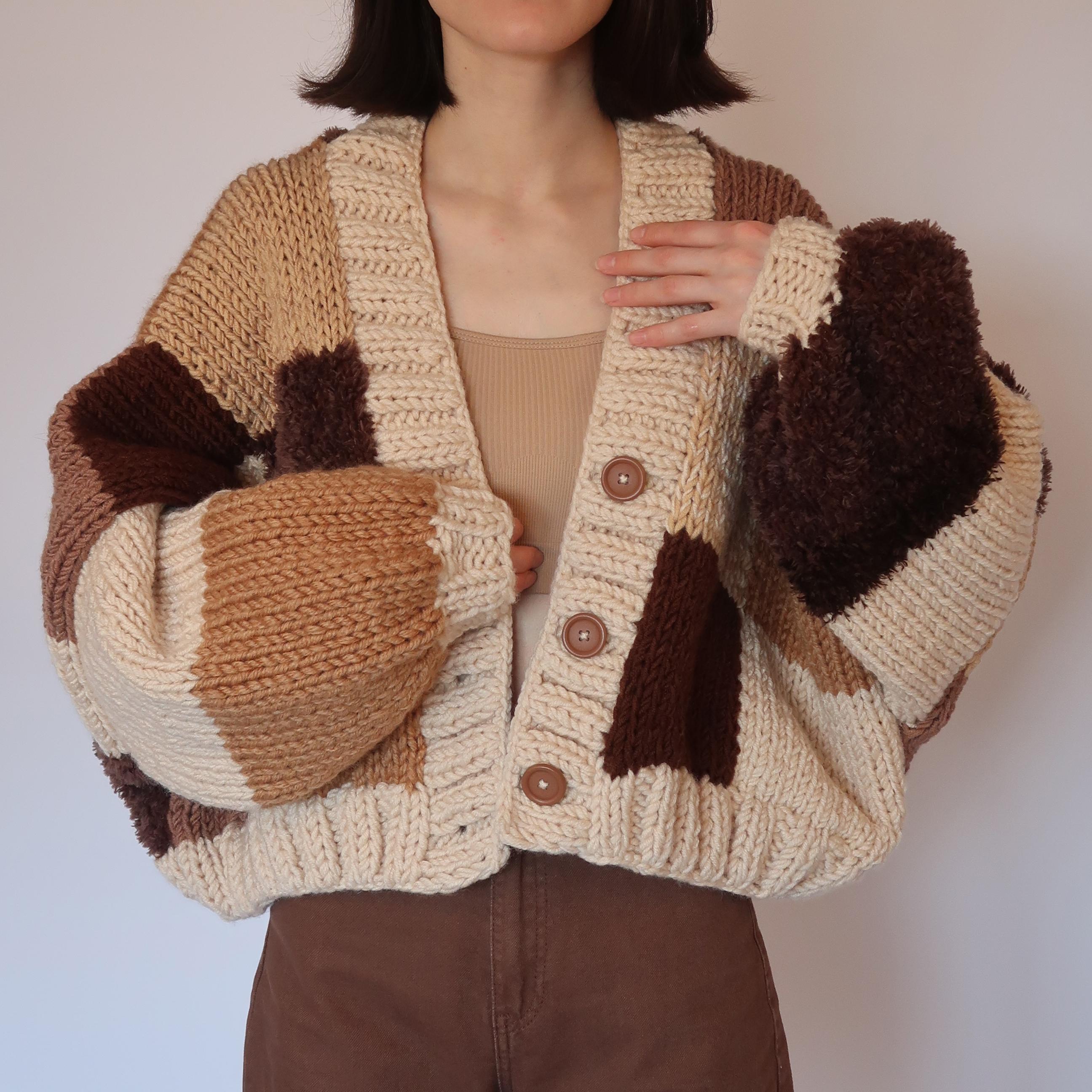 Dark Chocolate Patchwork Cardigan