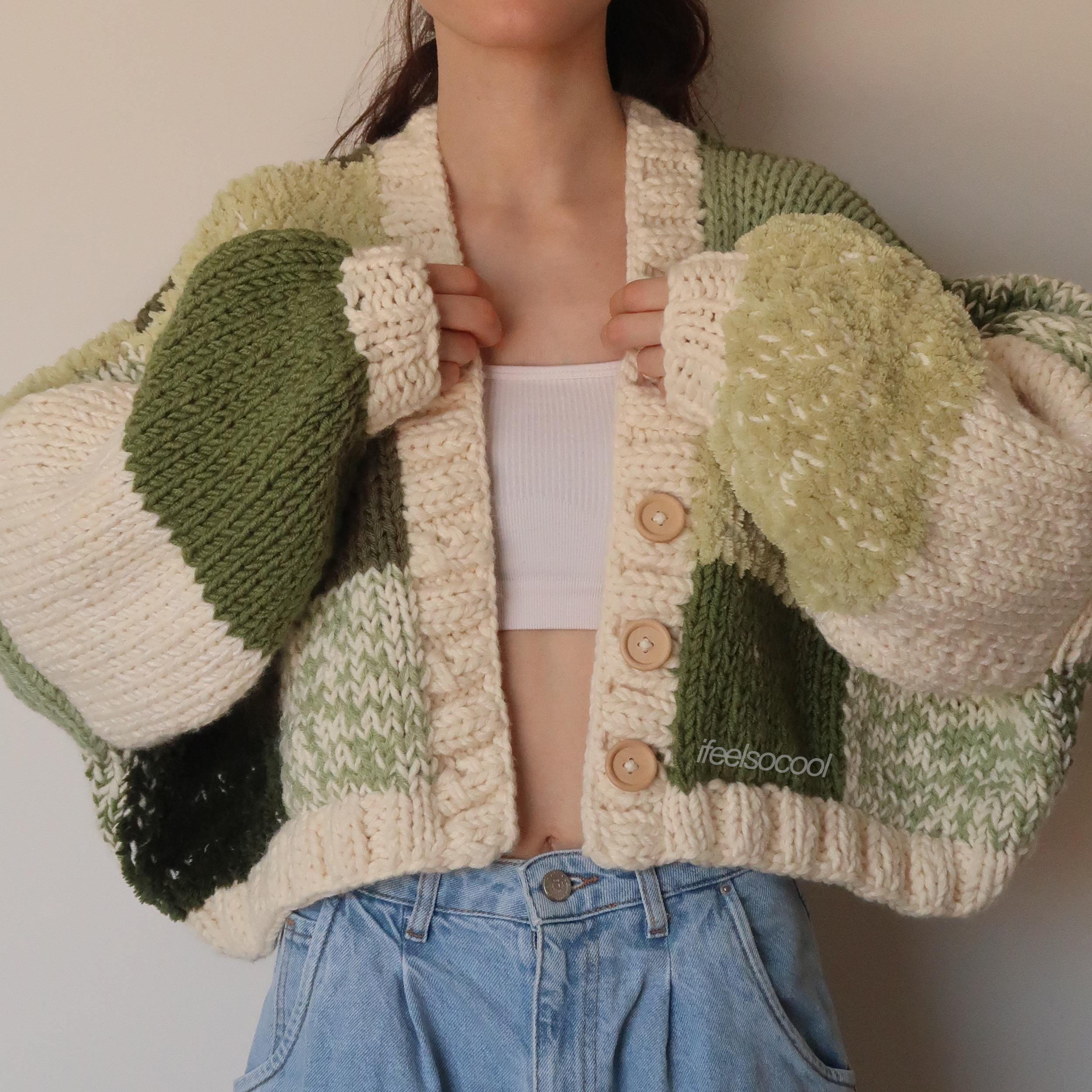 Green Mayhem Patchwork Cardigan