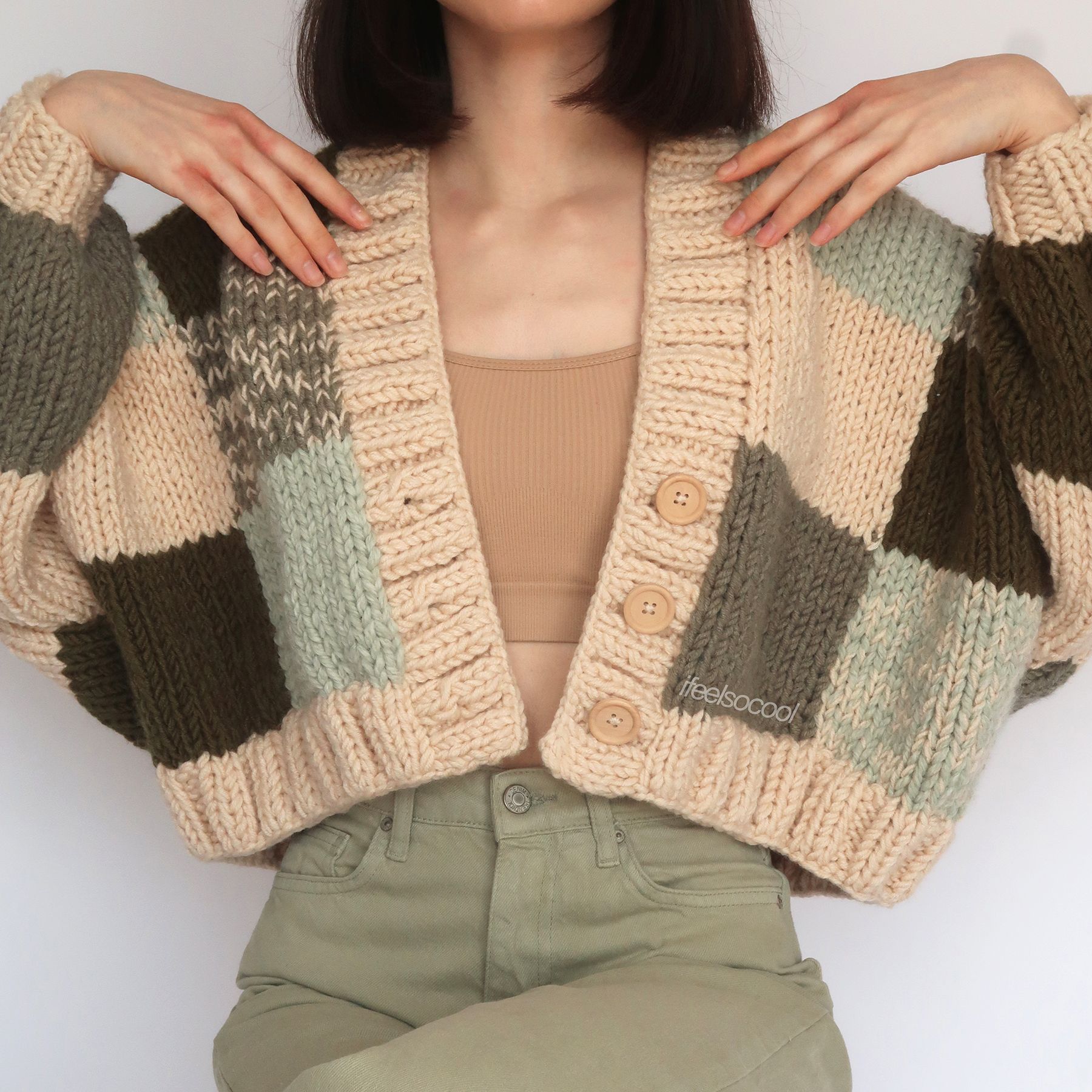 Ivy Leaves Patchwork Cardigan