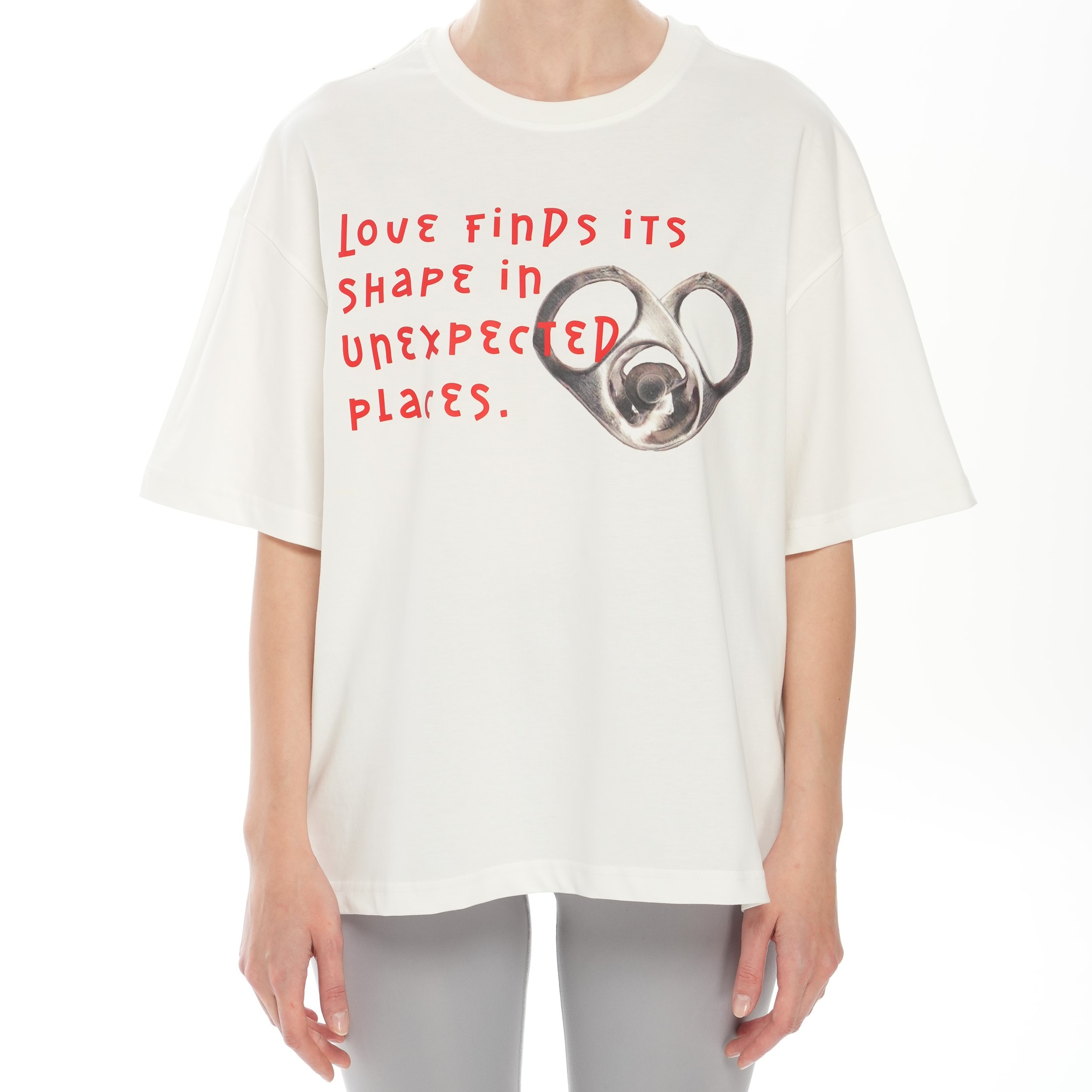 100% Cotton Crew Neck Boxy Fit Unisex Short Sleeve T-Shirt - Loves Shape