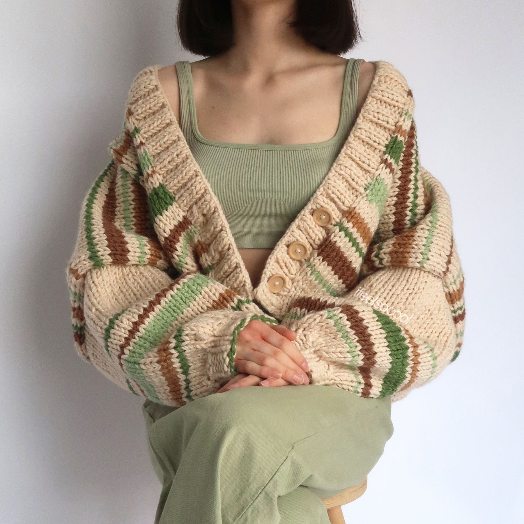 Rainforest Striped Cardigan