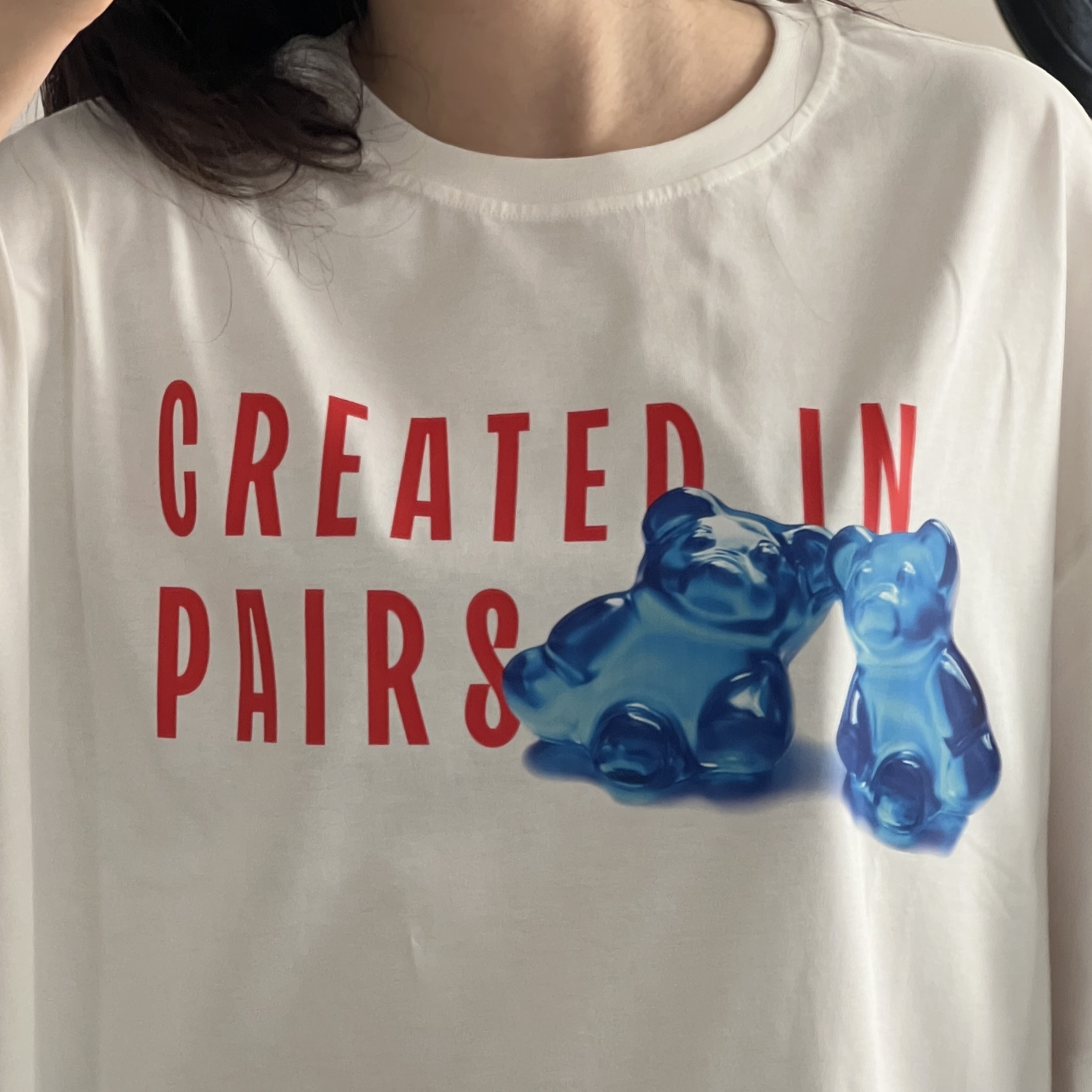100% Cotton Crew Neck Boxy Fit Unisex Short Sleeve T-Shirt - Created in Pairs