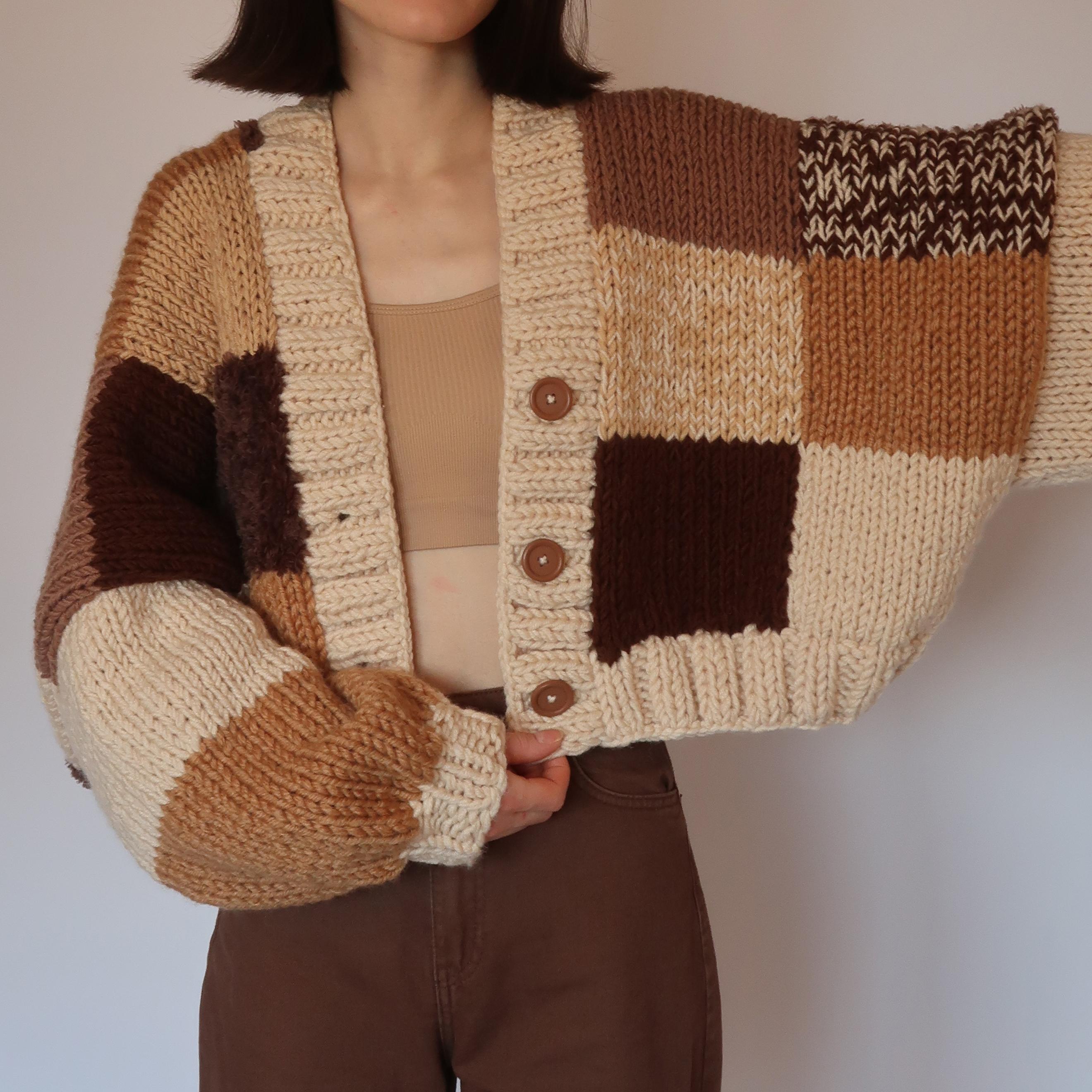 Dark Chocolate Patchwork Cardigan