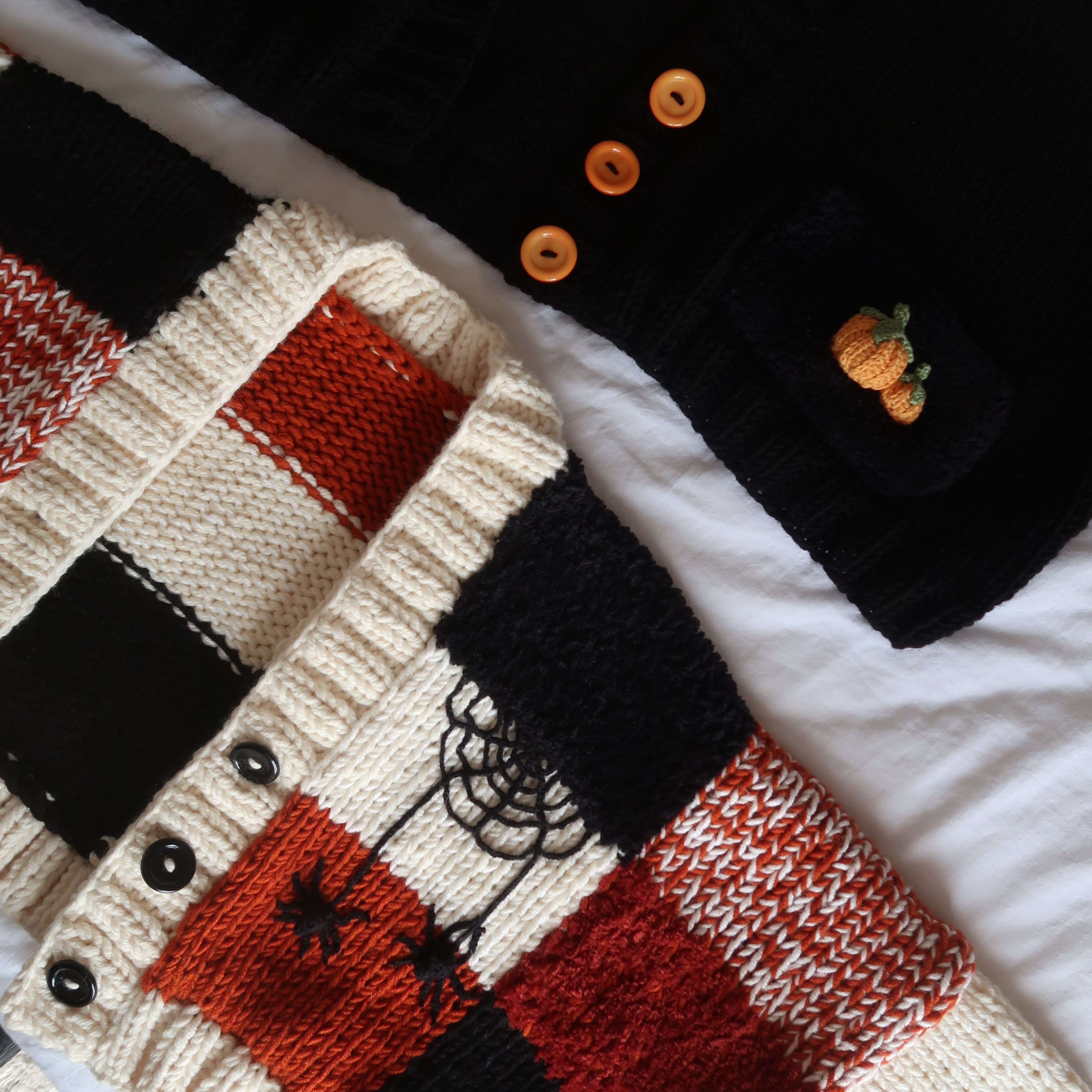 Spider Detailed Patchwork Cardigan (Halloween Special Edition)