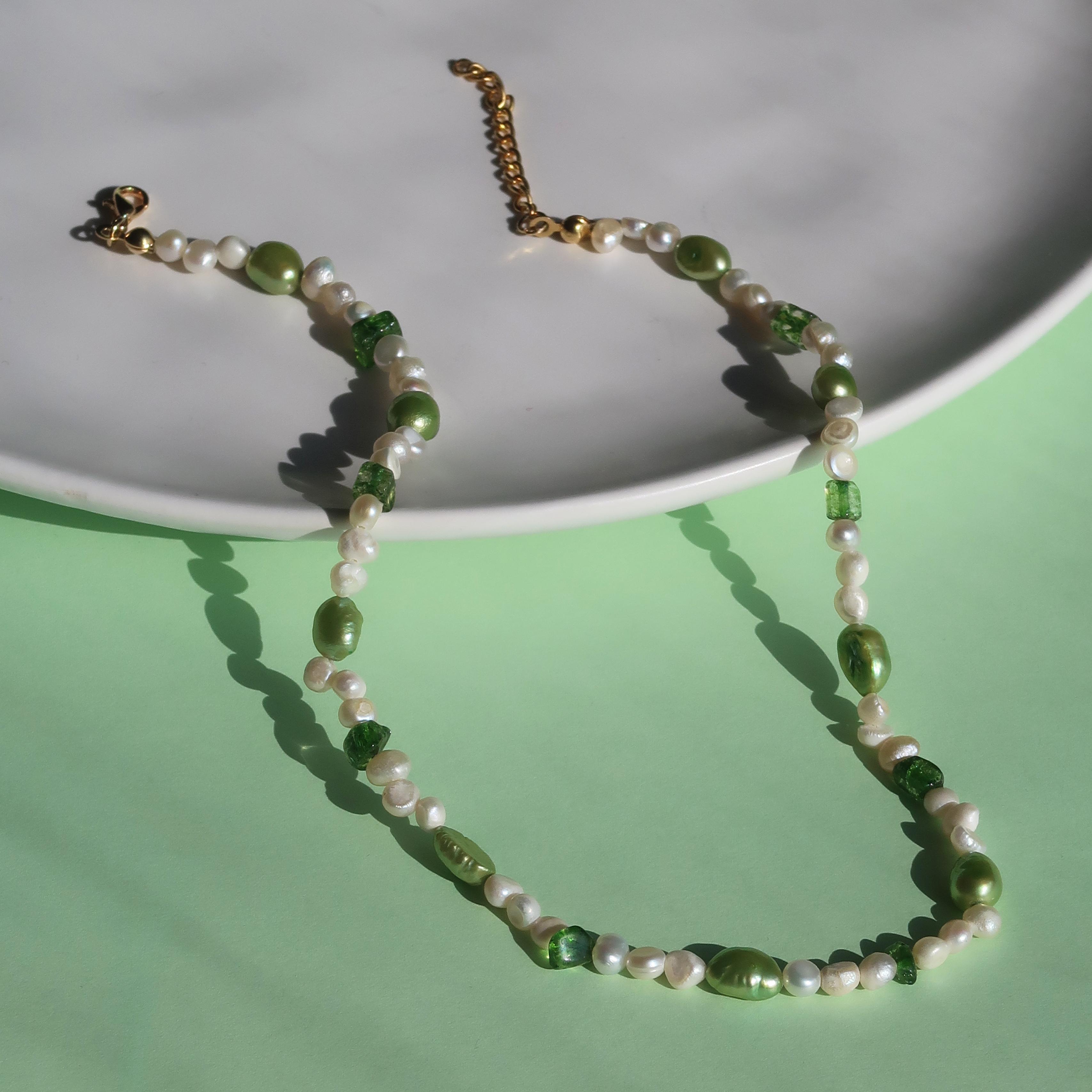 Green Pearls Necklace