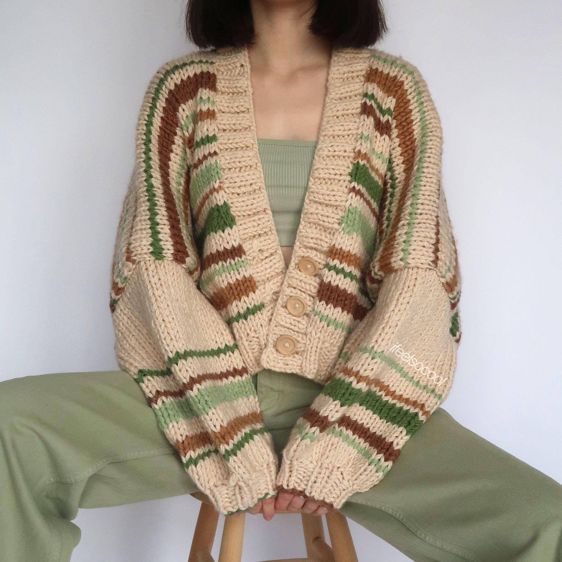 Rainforest Striped Cardigan