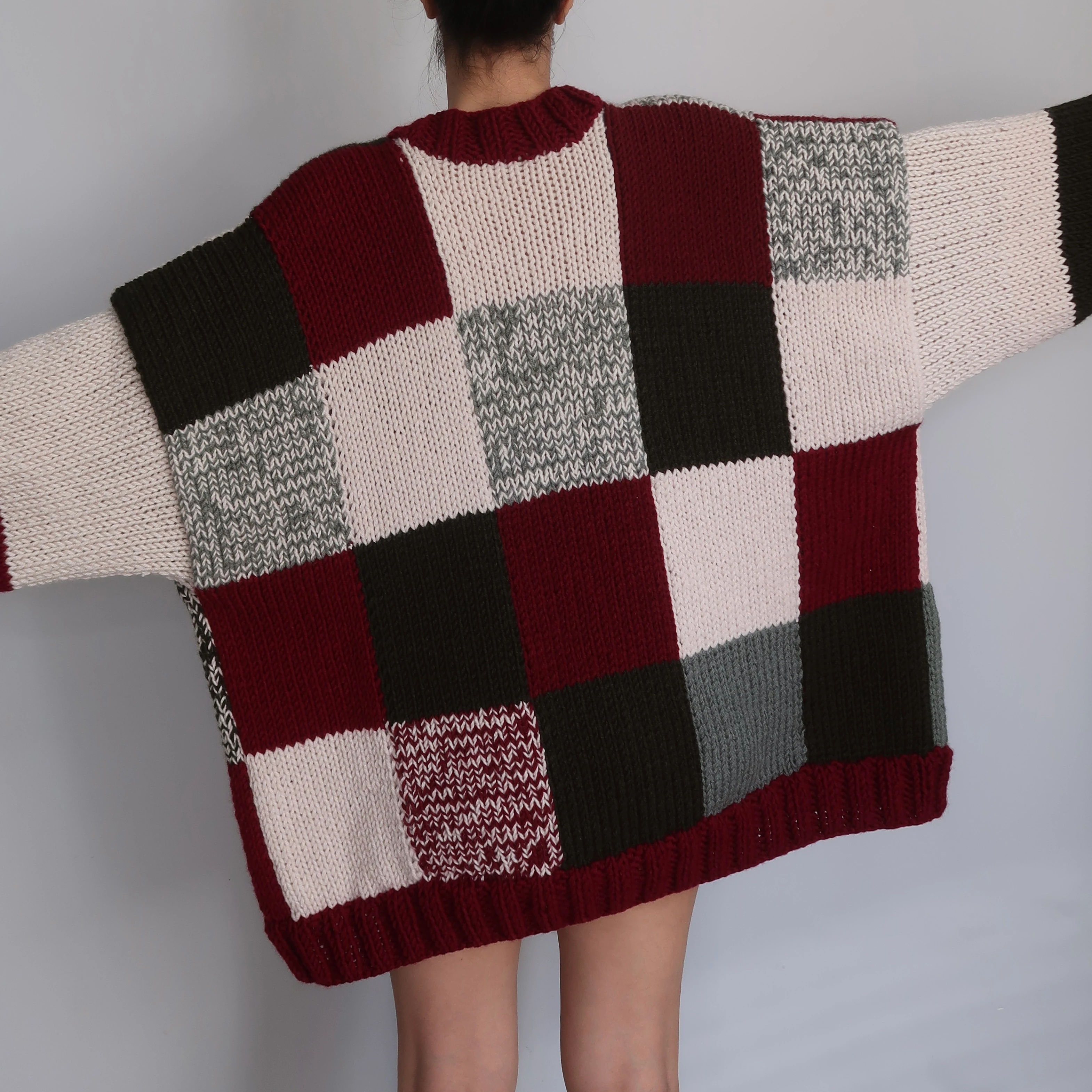 Thinner Mistletoe Dreams Patchwork Cardigan (Christmas Edition)