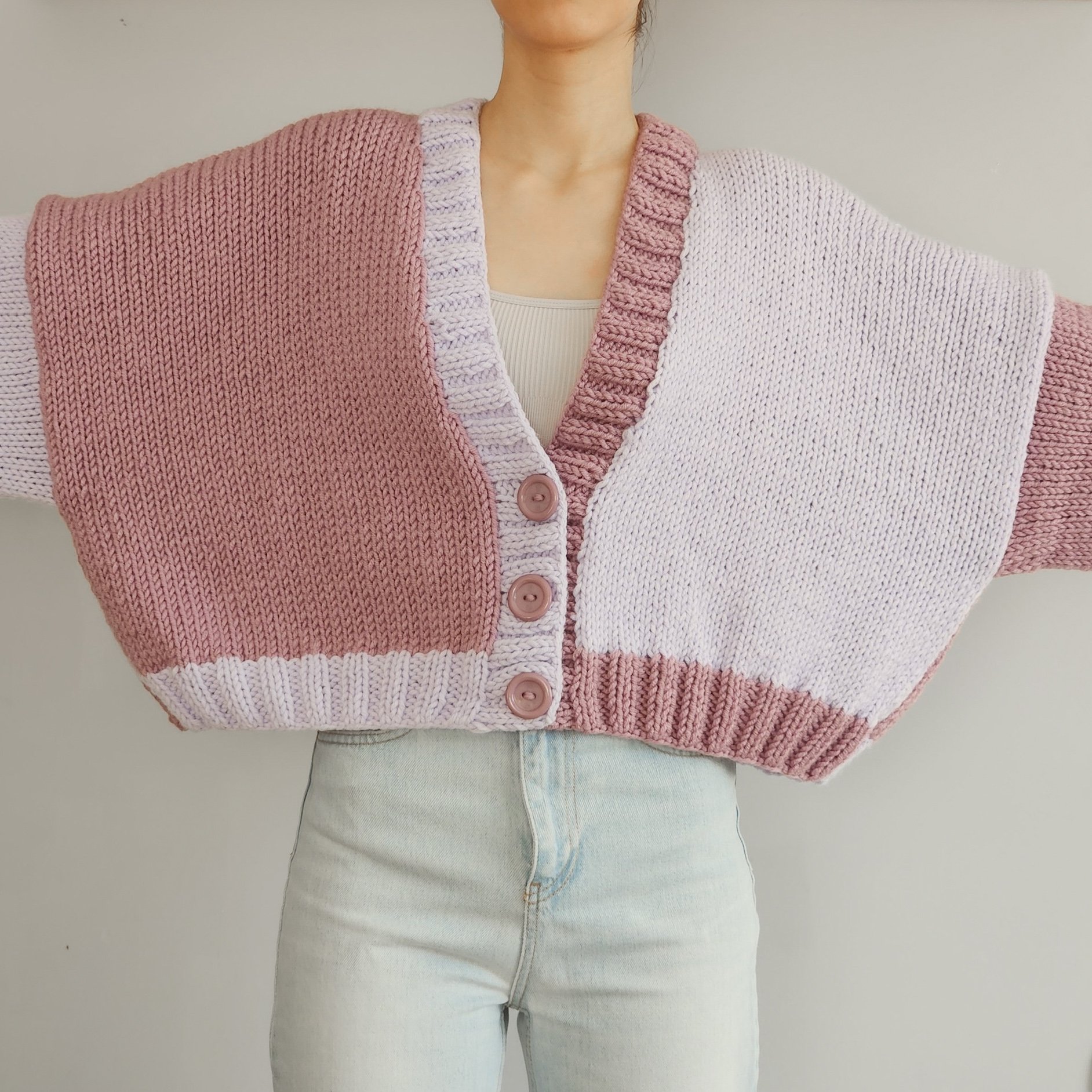 Twinshade Cardigan - Blueberry Mousse