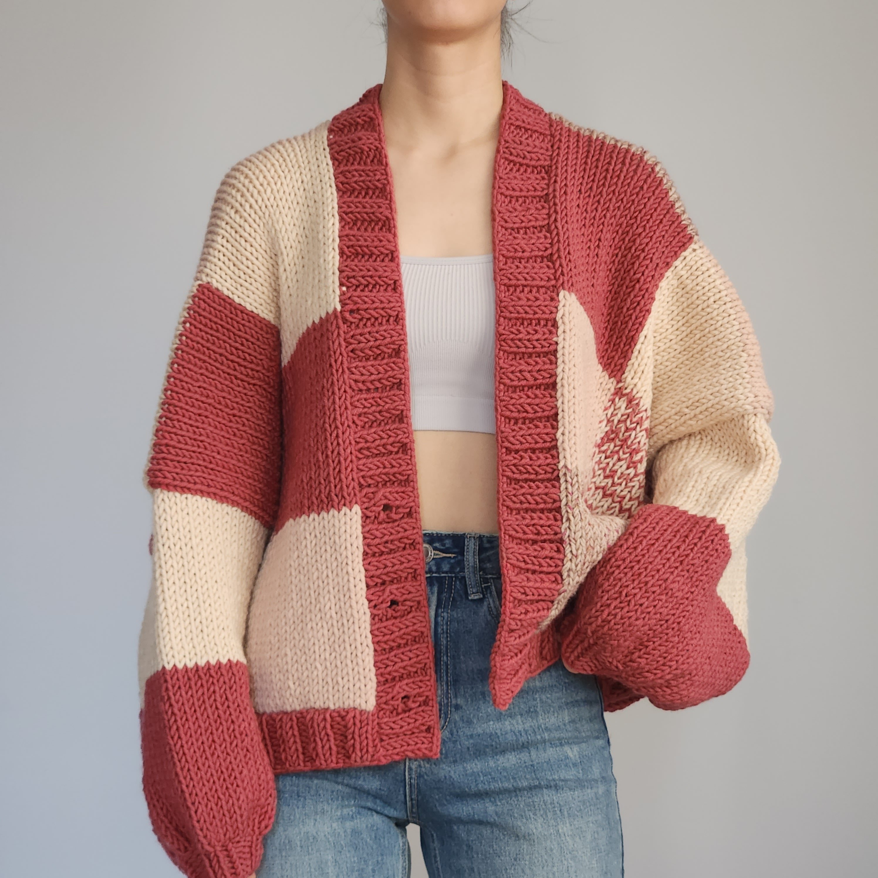 Rhubarb Custard Pie Patchwork Cardigan