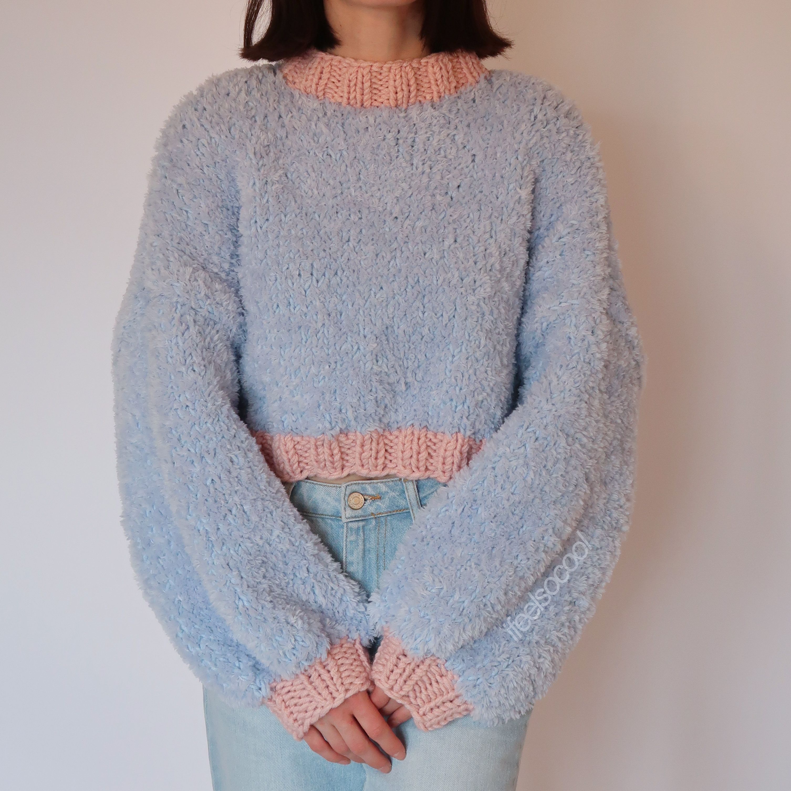 Blue Fluffy Sweater