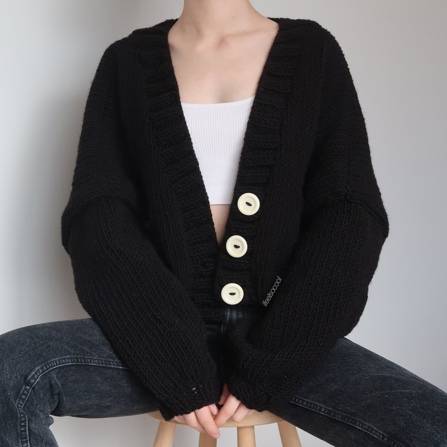 Golden Starry Pocket Cardigan