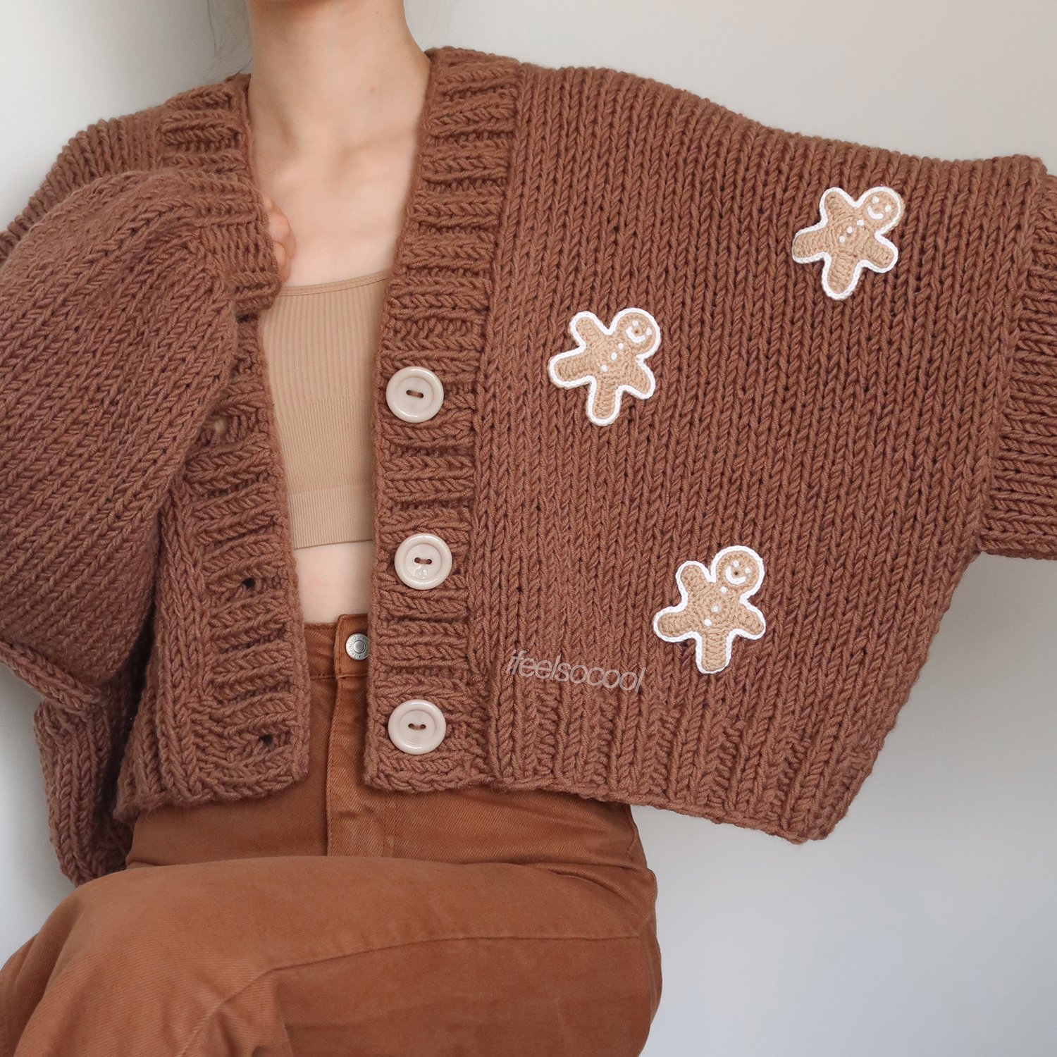 Gingerbread Cookie Cardigan