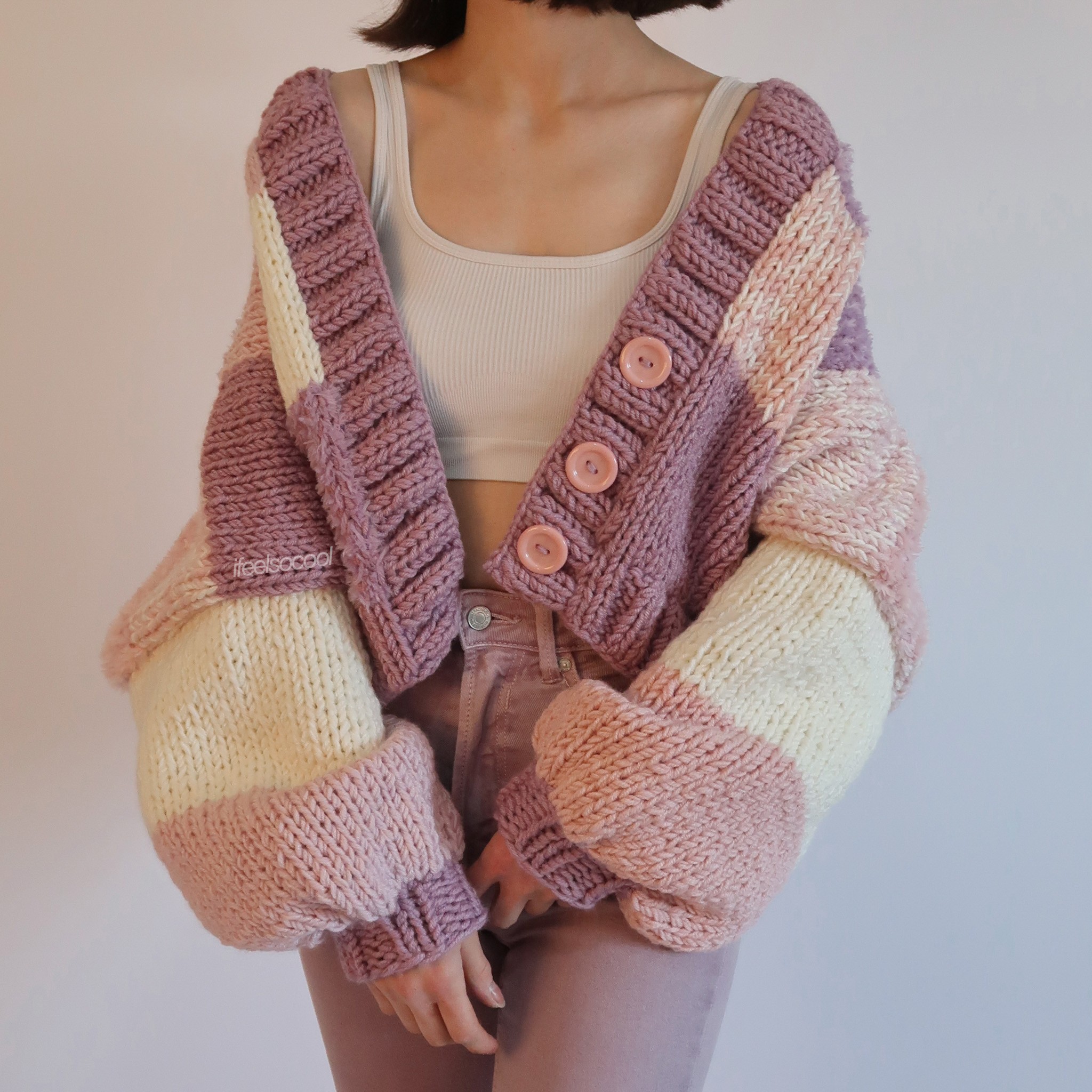 Lavender Fields Patchwork Cardigan