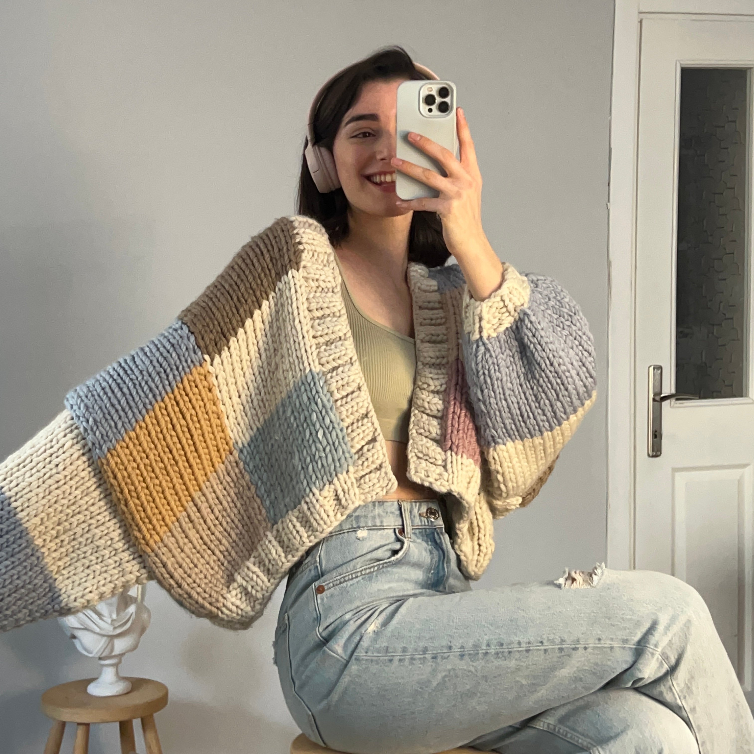 Pastel Patchwork Cardigan