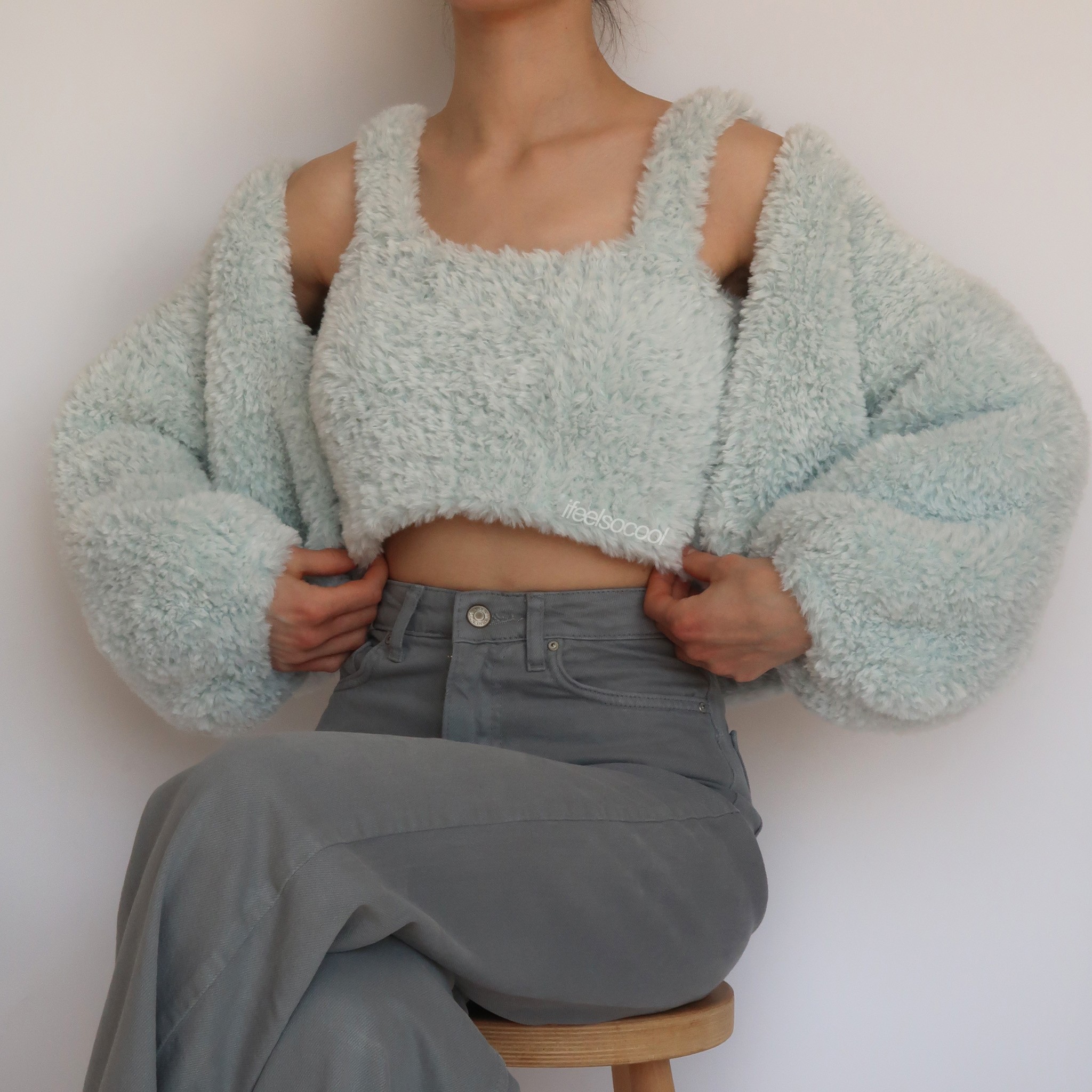 Frozen Cropped Hand-Knitted Set - Cropped Set