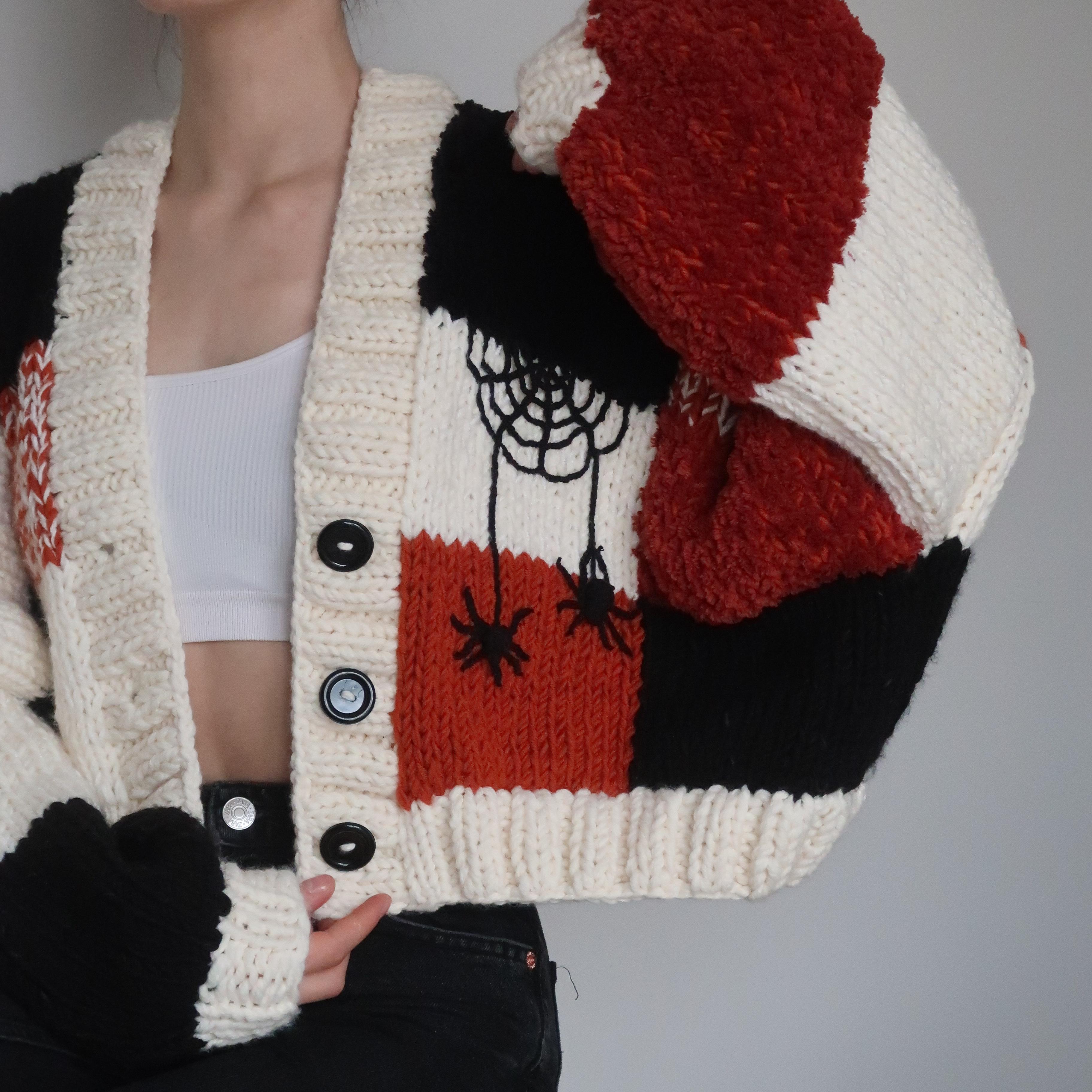 Spider Detailed Patchwork Cardigan (Halloween Special Edition)