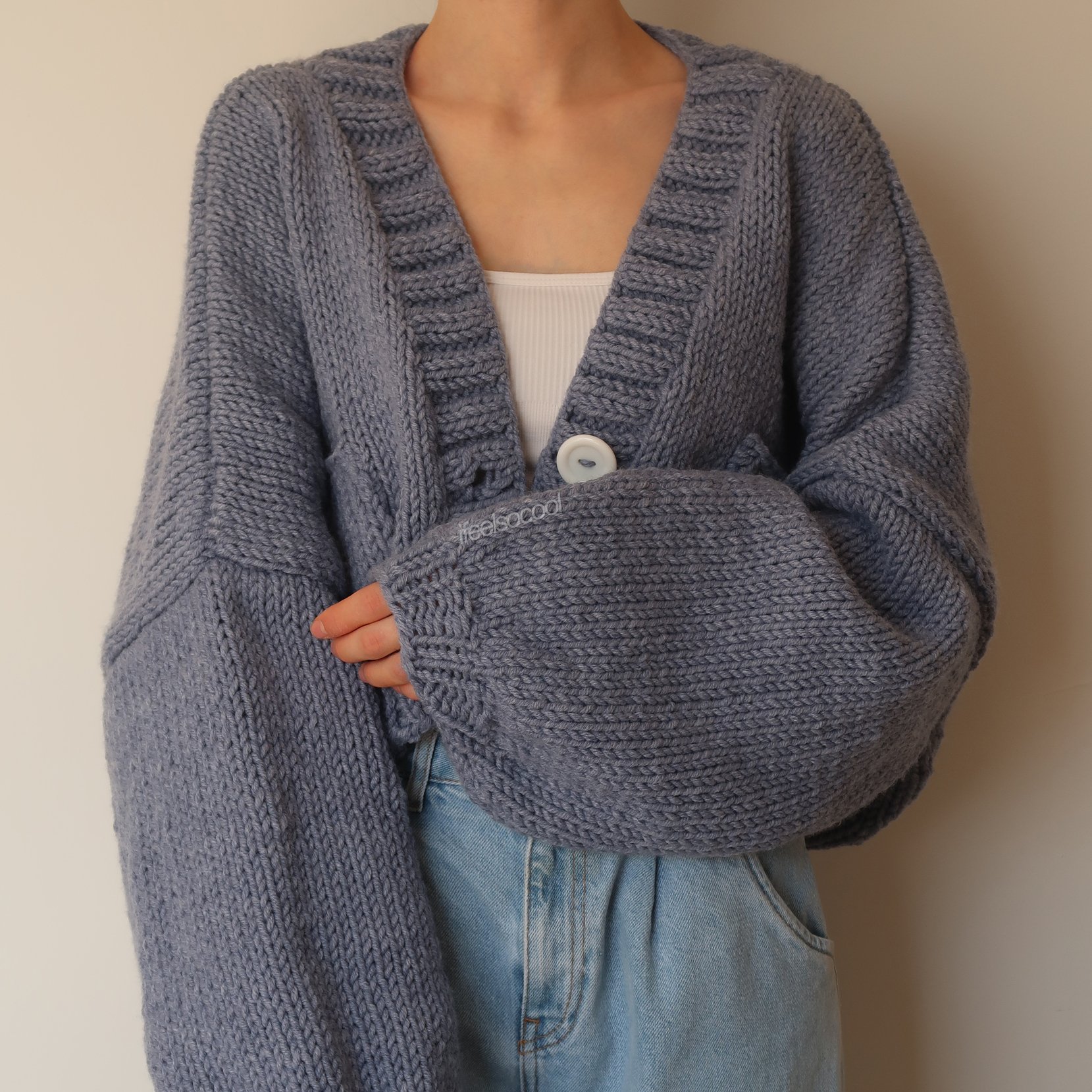 Denim Daisy Pocket Cardigan