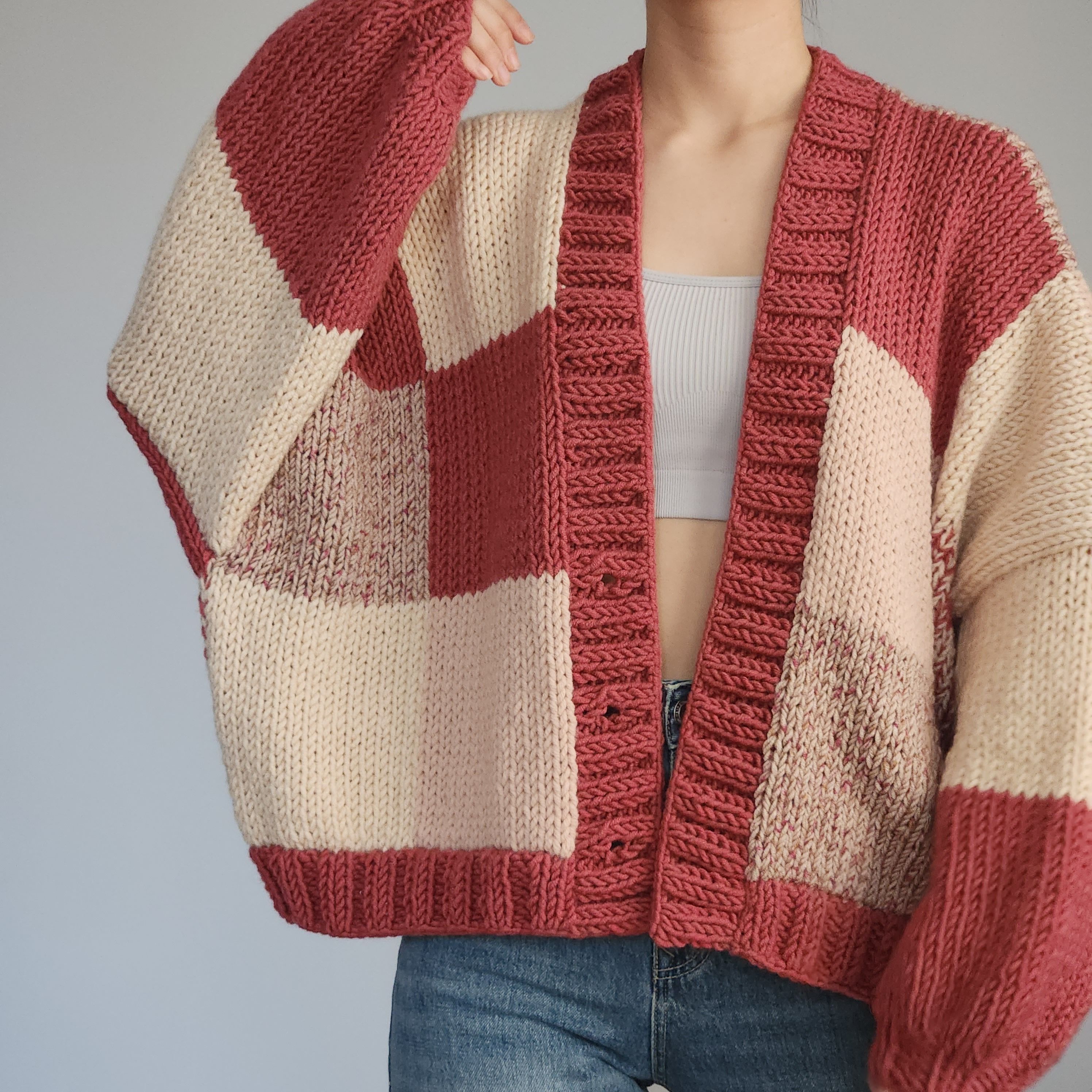 Rhubarb Custard Pie Patchwork Cardigan