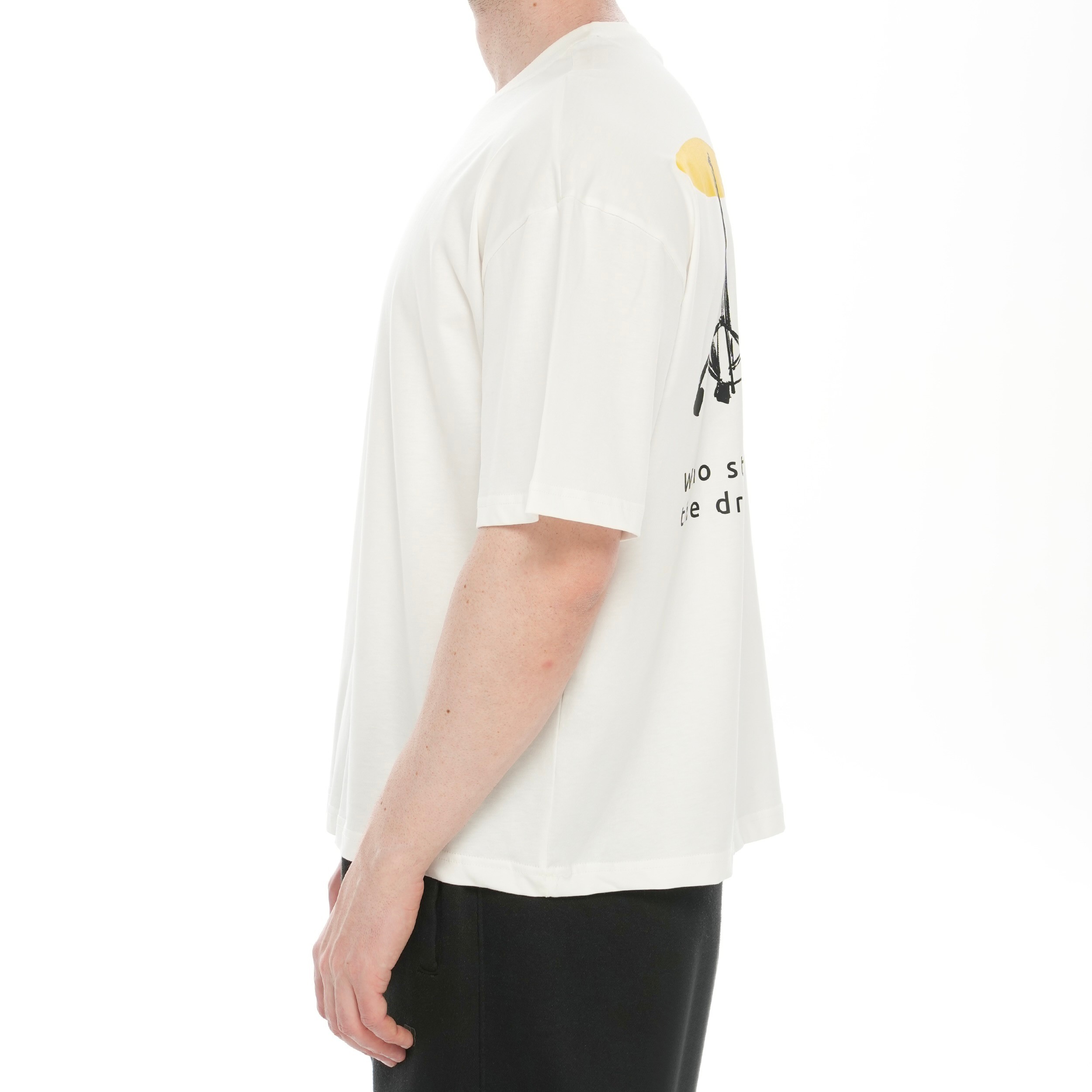 100% Cotton Crew Neck Boxy Fit Short Sleeve T-Shirt - Who Stole the Drummer