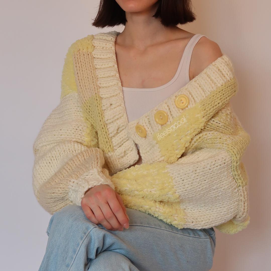 Lemon Drop Patchwork Cardigan Lemon Drop Patchwork Cardigan