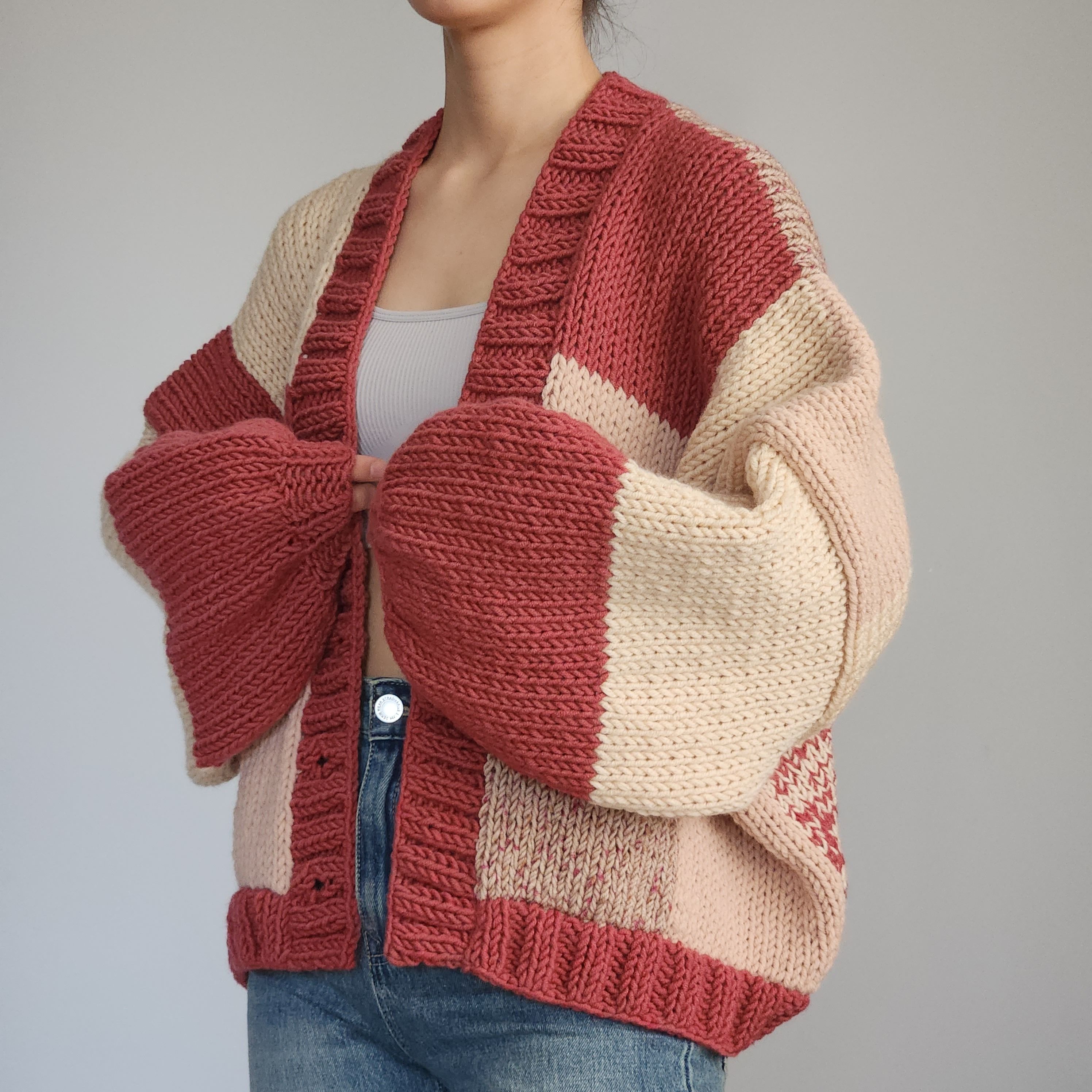 Rhubarb Custard Pie Patchwork Cardigan