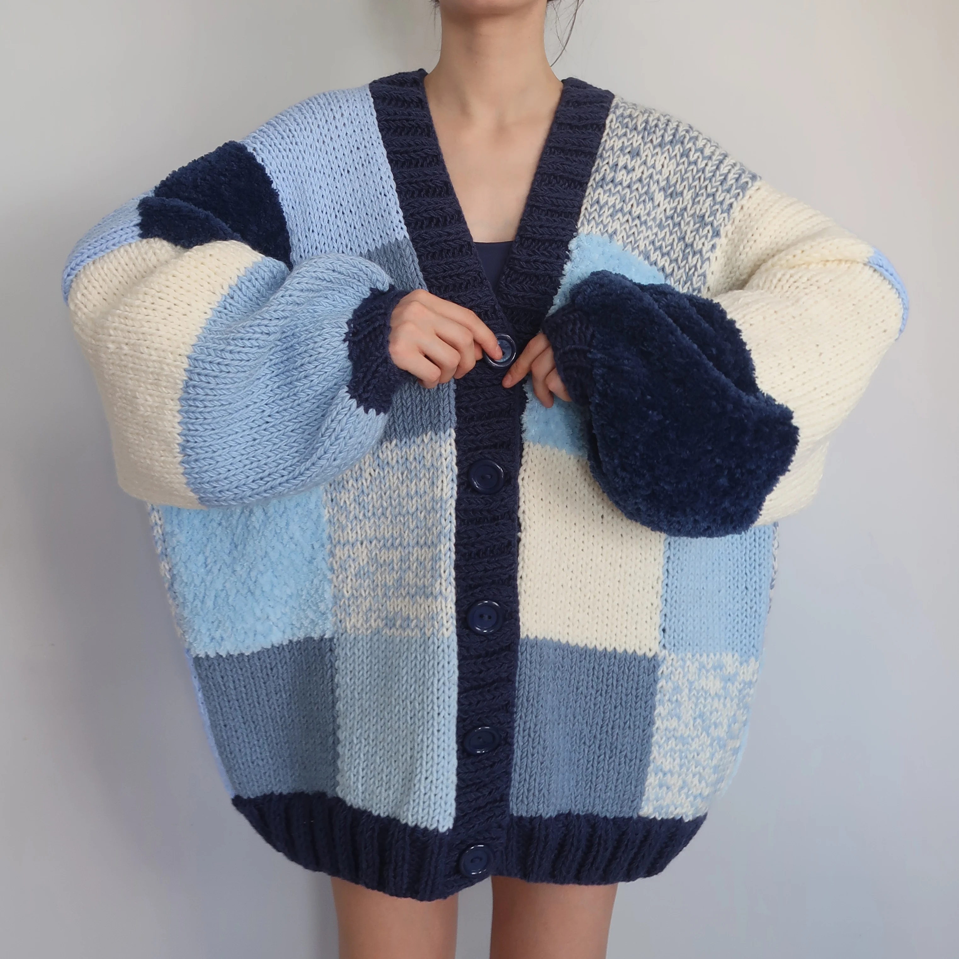 Thinner Arctic Embrace Patchwork Cardigan