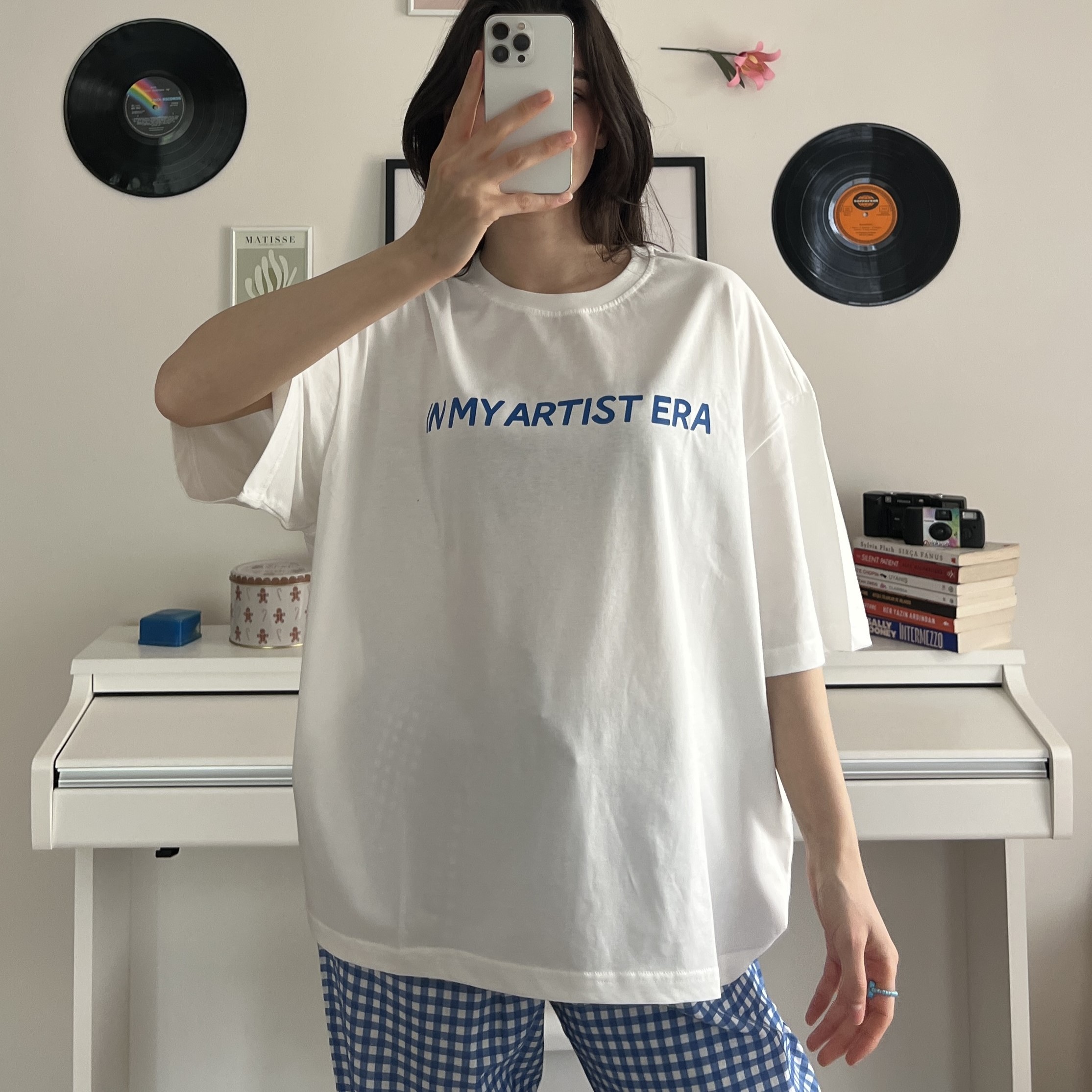 100% Cotton Crew Neck Boxy Fit Unisex Short Sleeve T-Shirt - In My Artist Era
