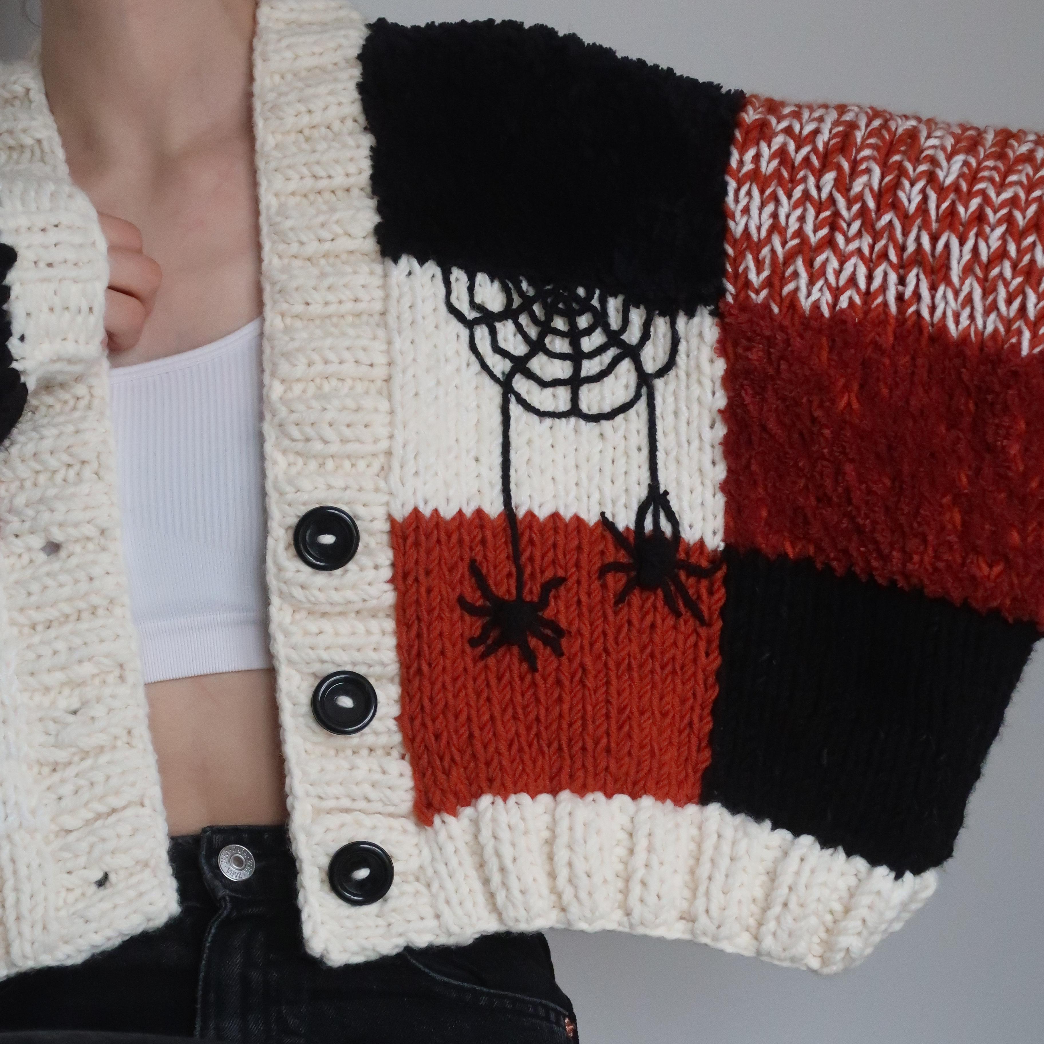 Spider Detailed Patchwork Cardigan (Halloween Special Edition)