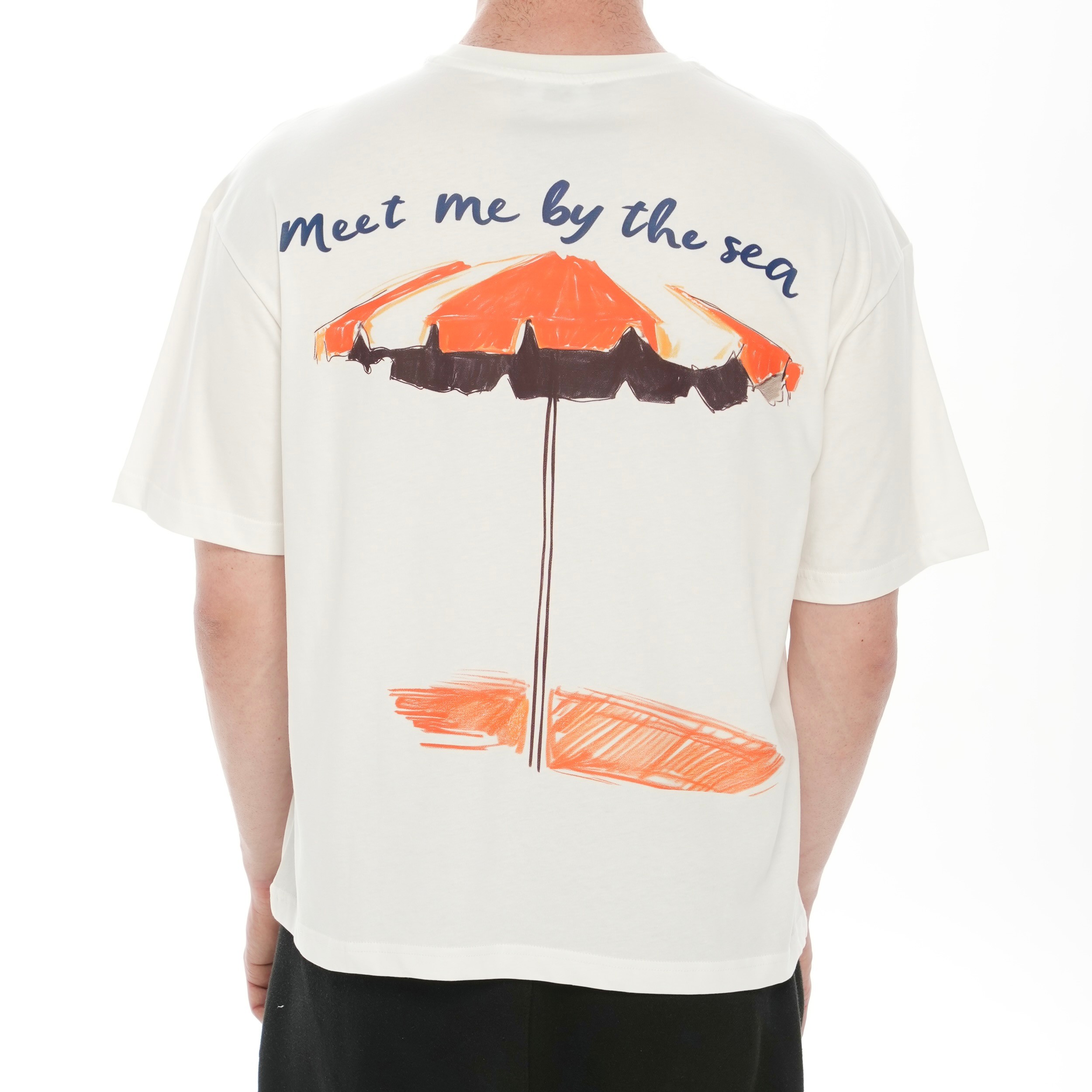 100% Cotton Crew Neck Boxy Fit Short Sleeve T-Shirt - Meet Me by the Sea