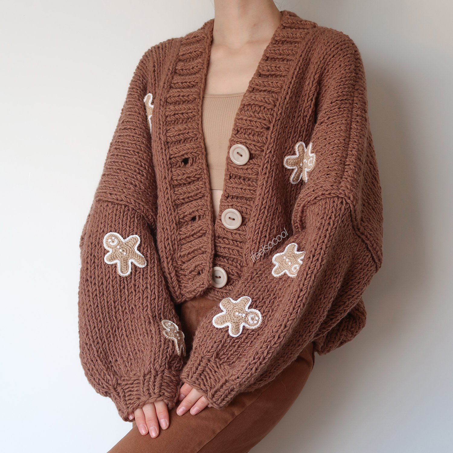 Gingerbread Cookie Cardigan