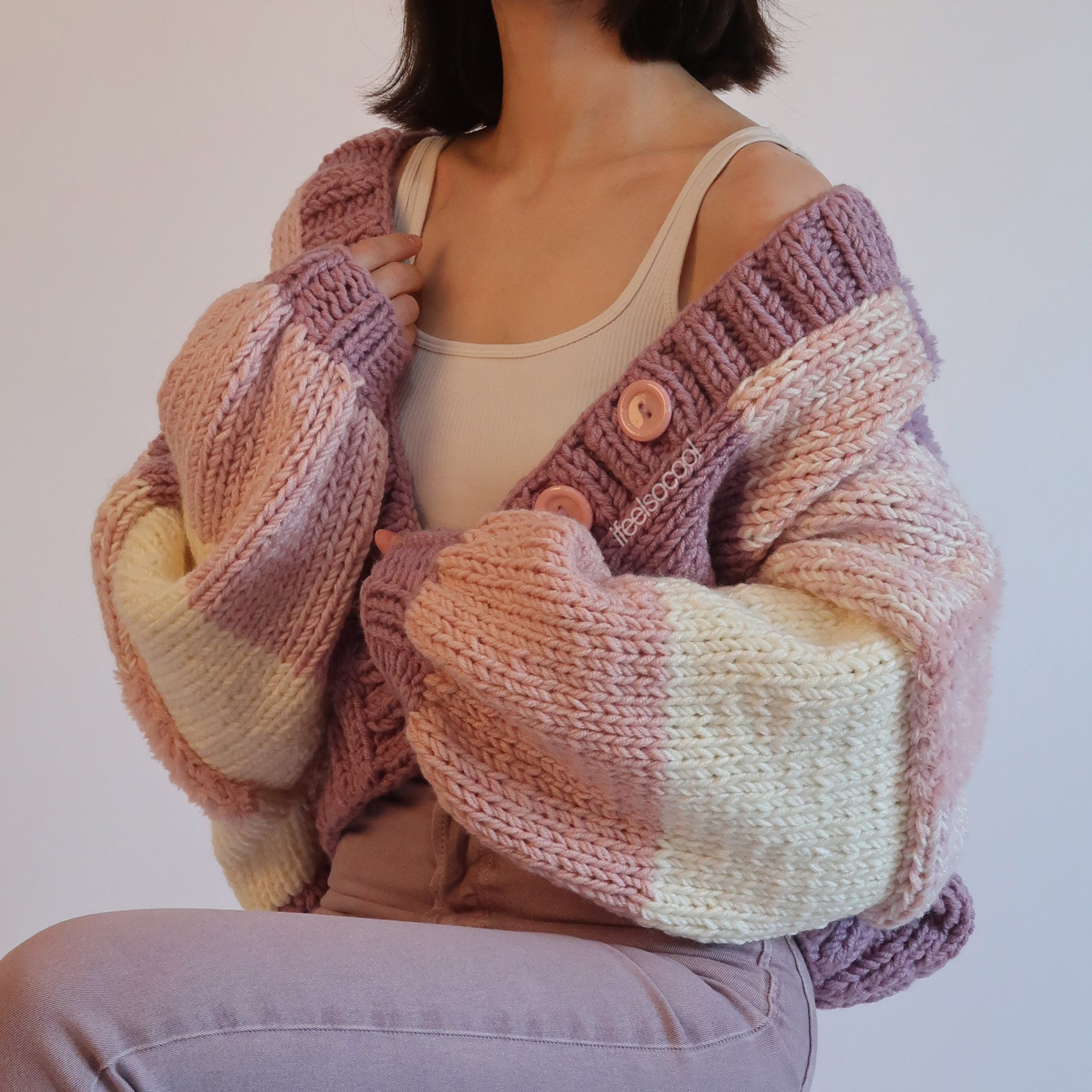 Lavender Fields Patchwork Cardigan