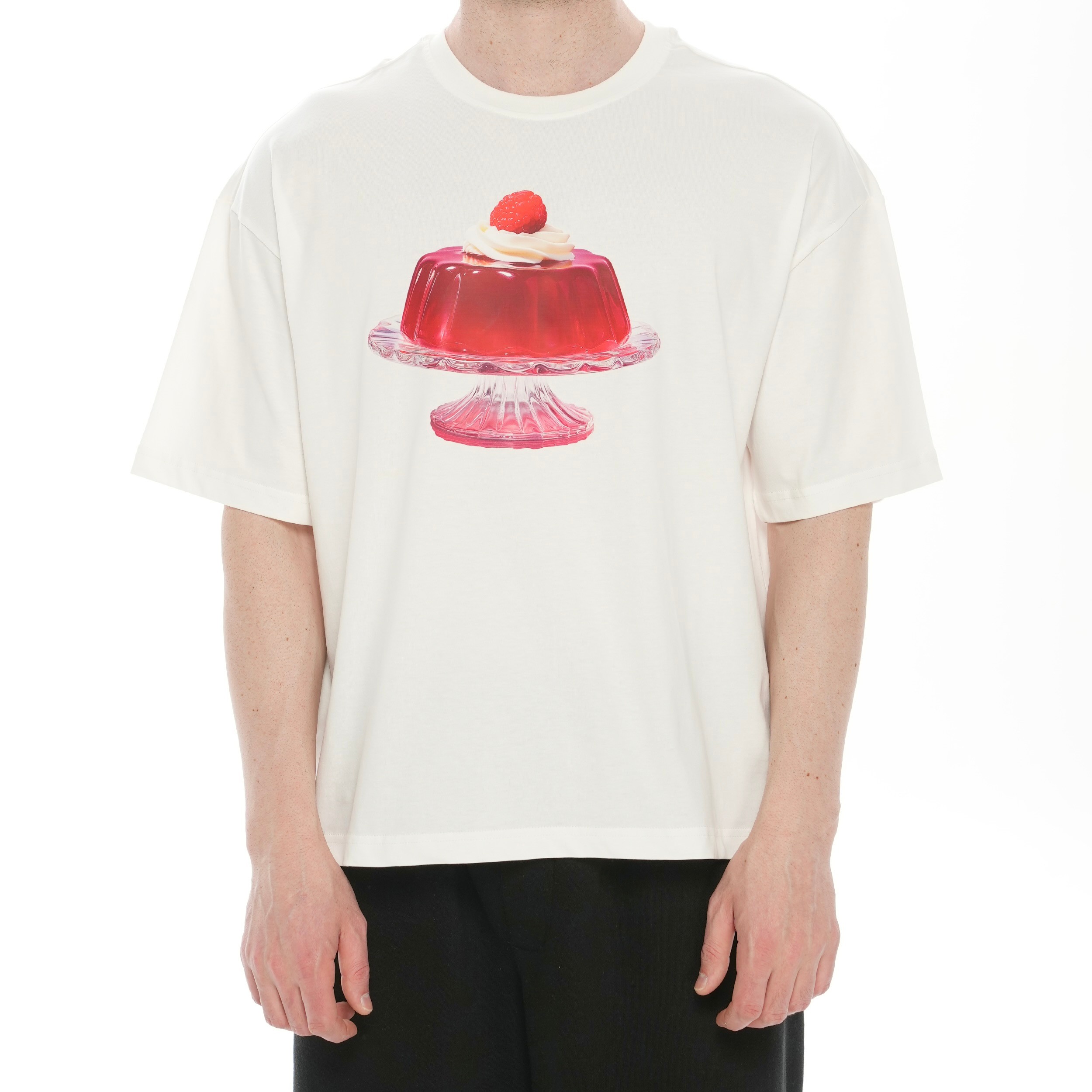 100% Cotton Crew Neck Boxy Fit Short Sleeve T-Shirt - Jelly