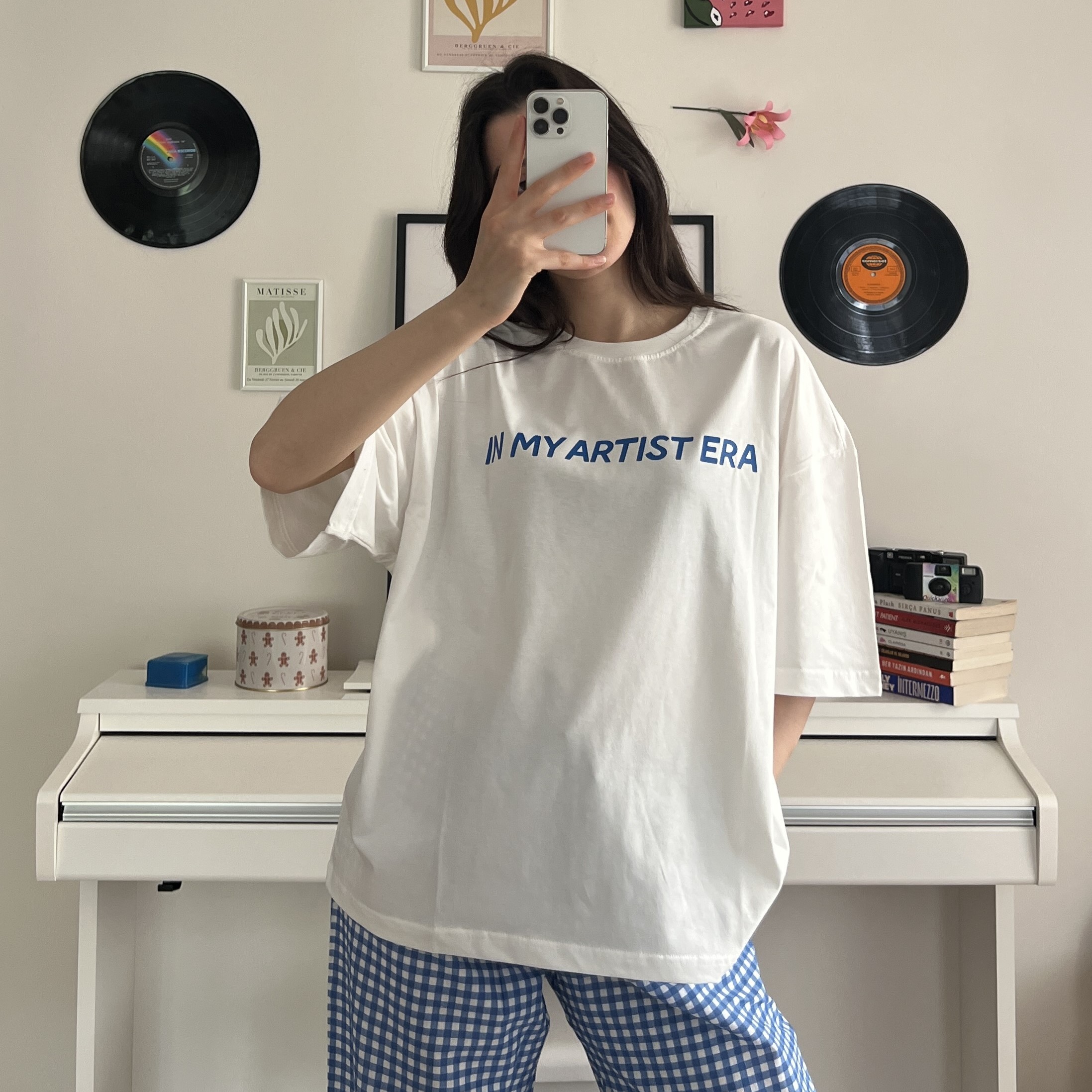 100% Cotton Crew Neck Boxy Fit Unisex Short Sleeve T-Shirt - In My Artist Era