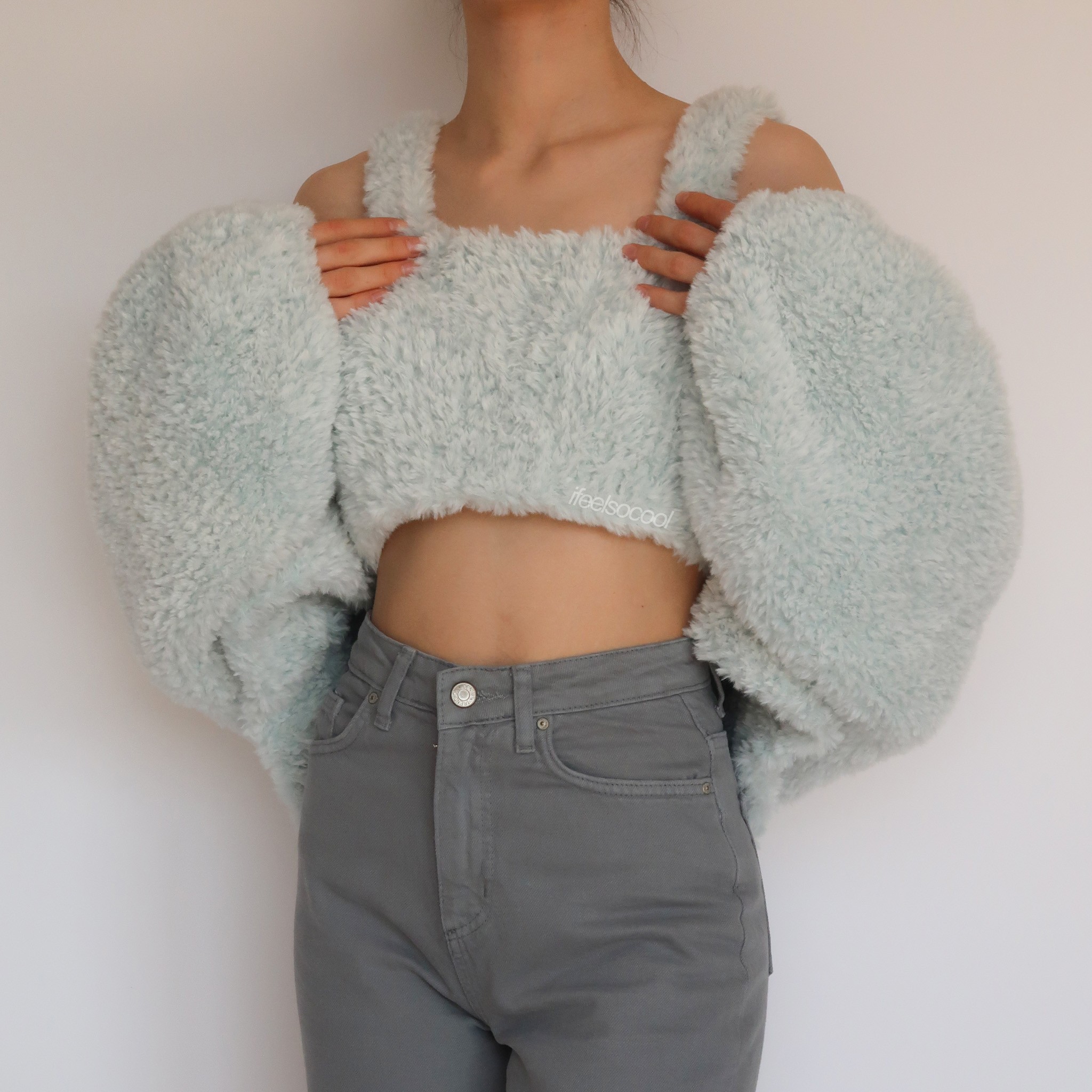 Frozen Cropped Hand-Knitted Set - Cropped Set