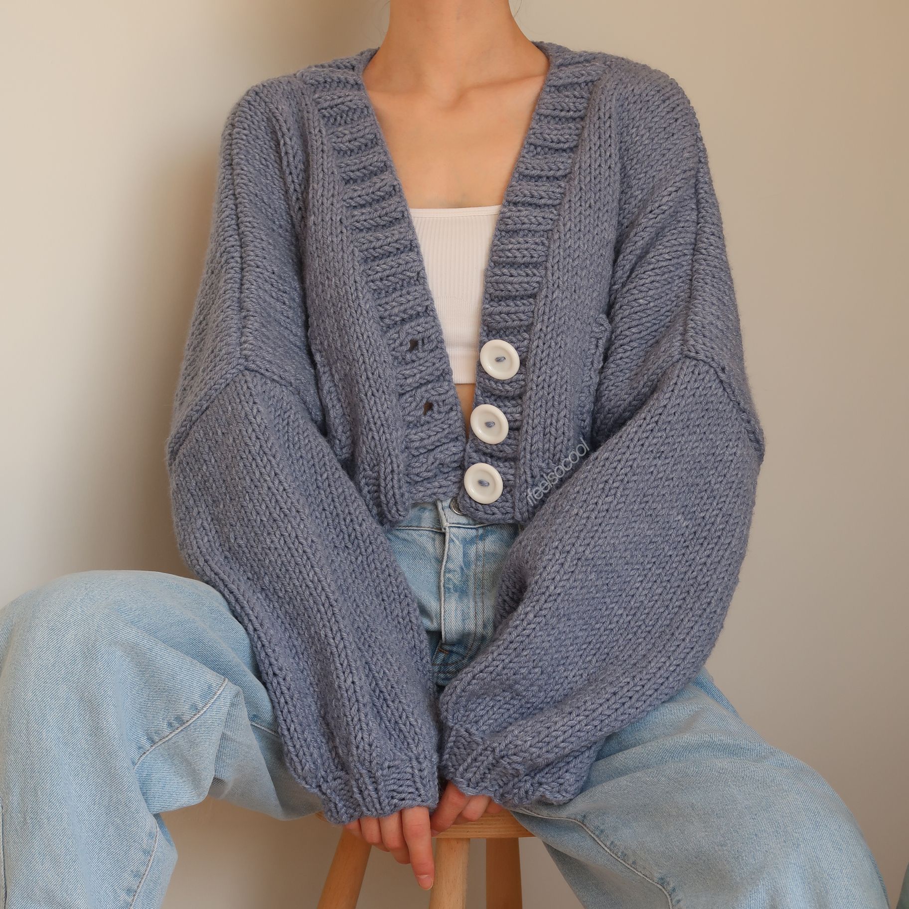 Denim Daisy Pocket Cardigan