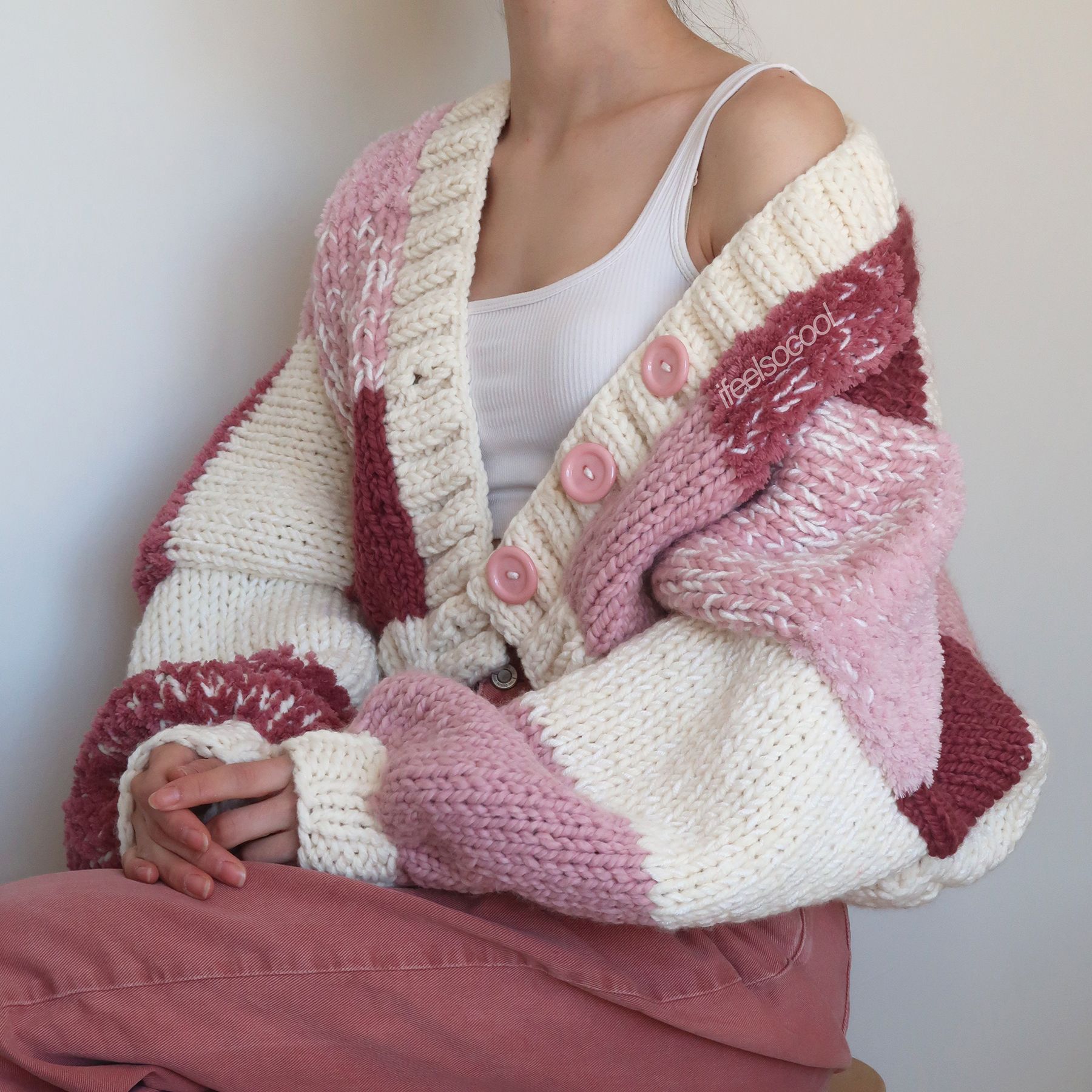 Cherry Blossom Patchwork Cardigan