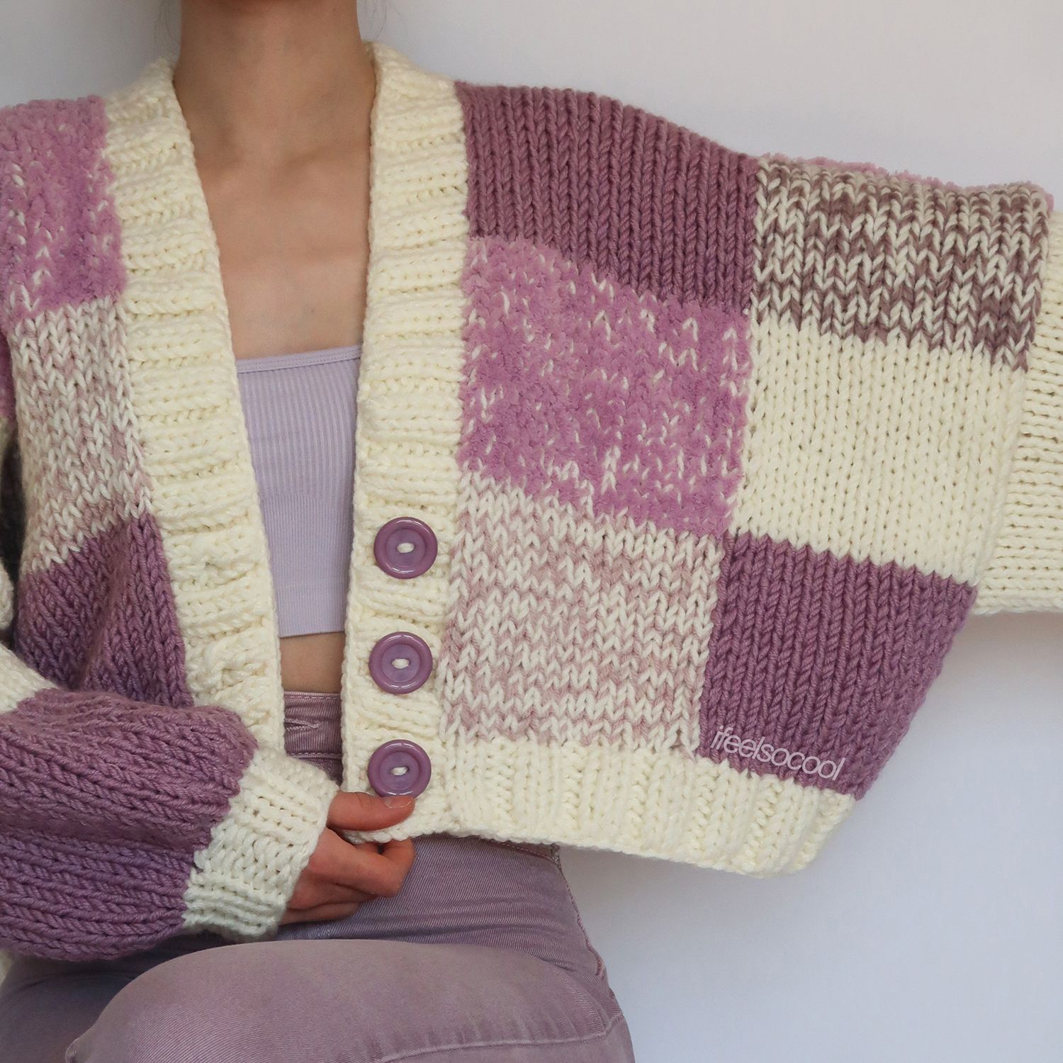 Lilac Dreams Patchwork Cardigan