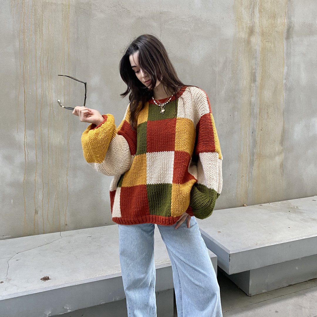 小物 Allege Knit Foodie 23FW Women Knit Pullover Fruit Jacquard Sweater Jumper Casual
