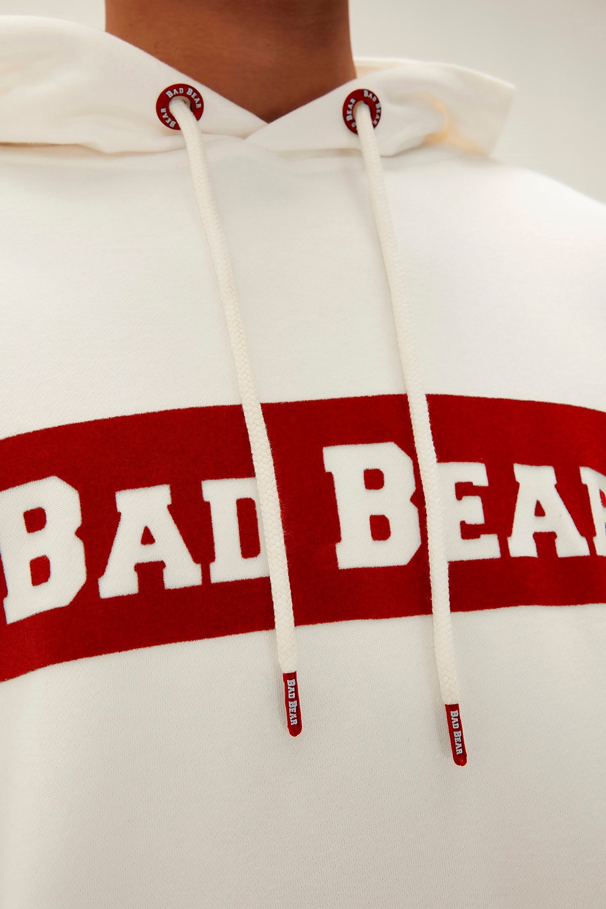 Bad Bear Flog Hoodie Off-white Erkek Beyaz Sweatshirt 22.02.12.015-c04