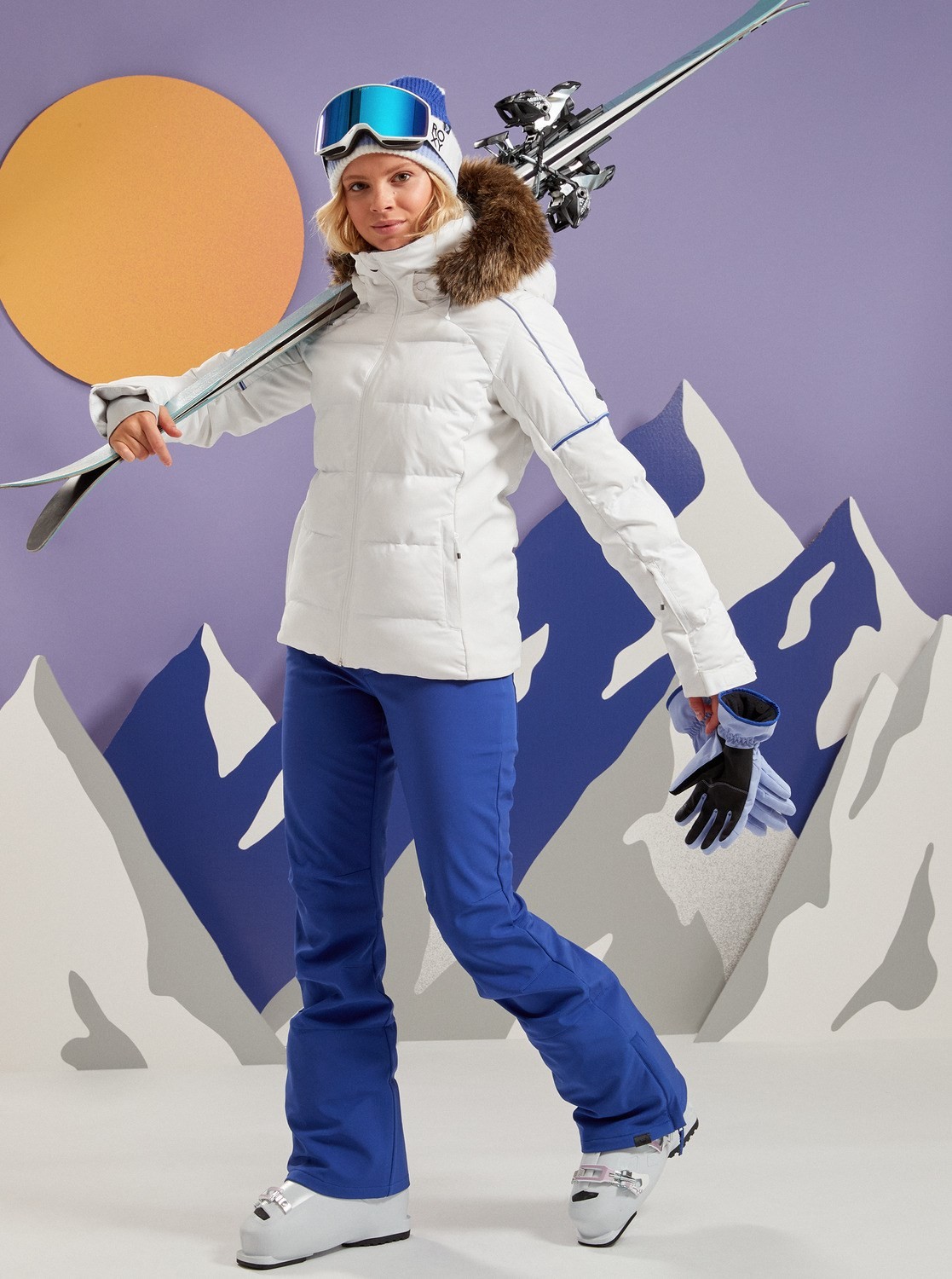  Roxy Kadın Snowblızzard Jk Brıght Whıte Snowboard Mont Erjtj03412-wbbo