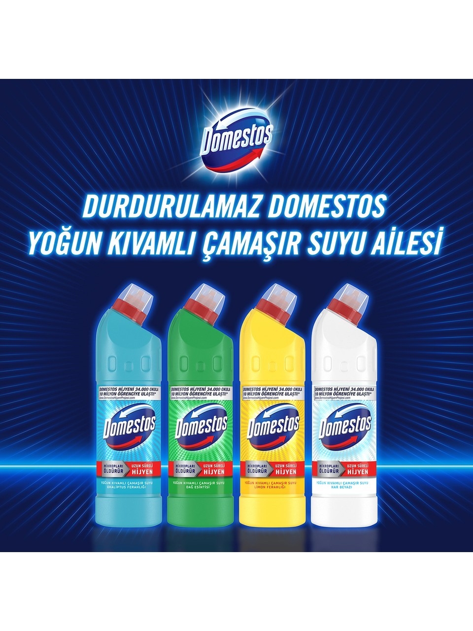 Domestos Yoğun Kıvamlı Çamaşır Suyu Dağ Esintisi 750 ml