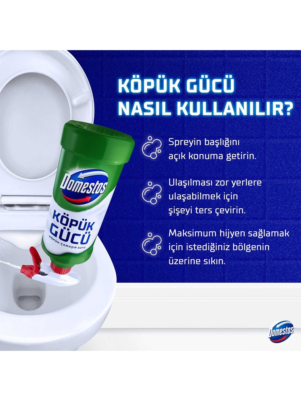 Domestos Köpük Gücü Köpük Çamaşır Suyu Çam Ferahlığı 450 ml