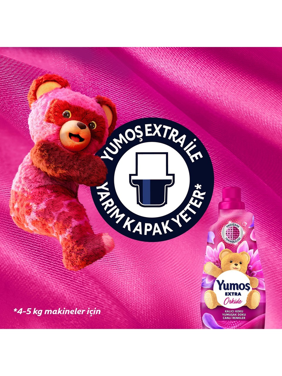 Yumoş Extra Konsantre Çamaşır Yumuşatıcısı  Kalıcı Koku Renkliler İçin Orkide 60 Yıkama 1440 ml