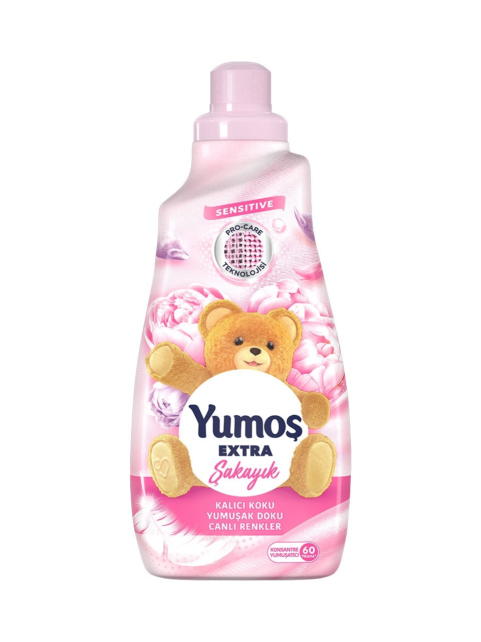 Yumoş Extra Konsantre Çamaşır Yumuşatıcısı Kalıcı Koku Renkliler İçin Şakayık 60 yıkama 1440 ml